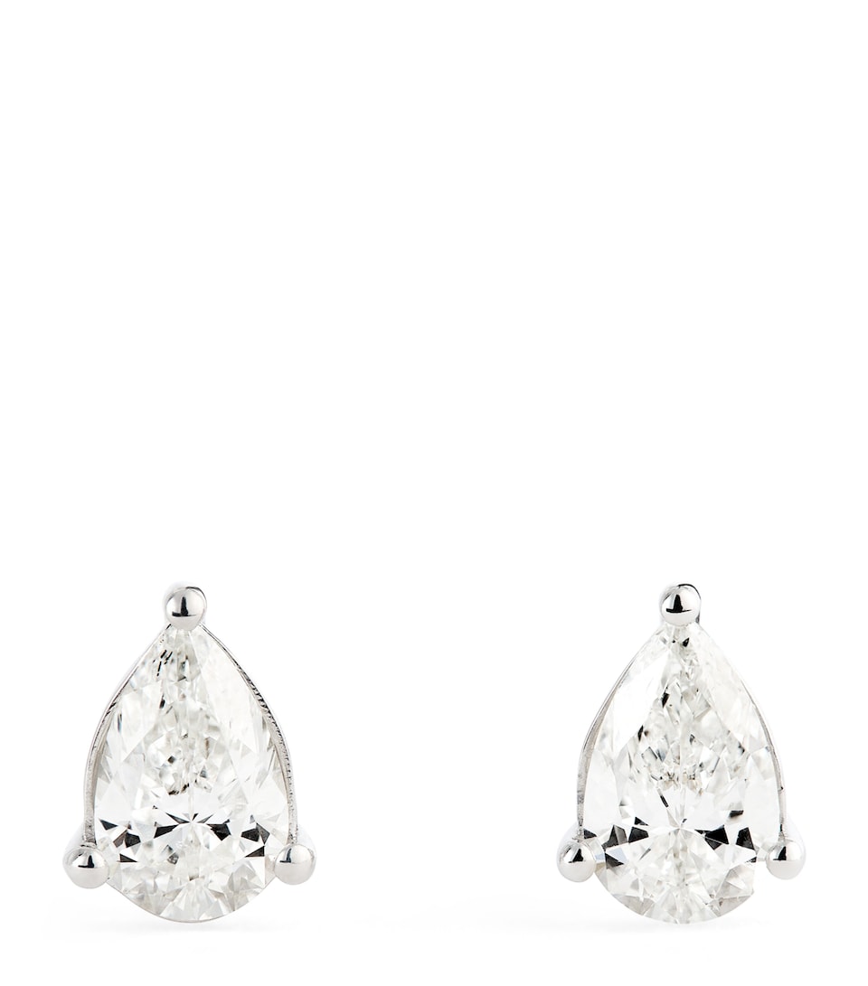 White Gold and Diamond Pear Stud Earrings (1.50ctw)