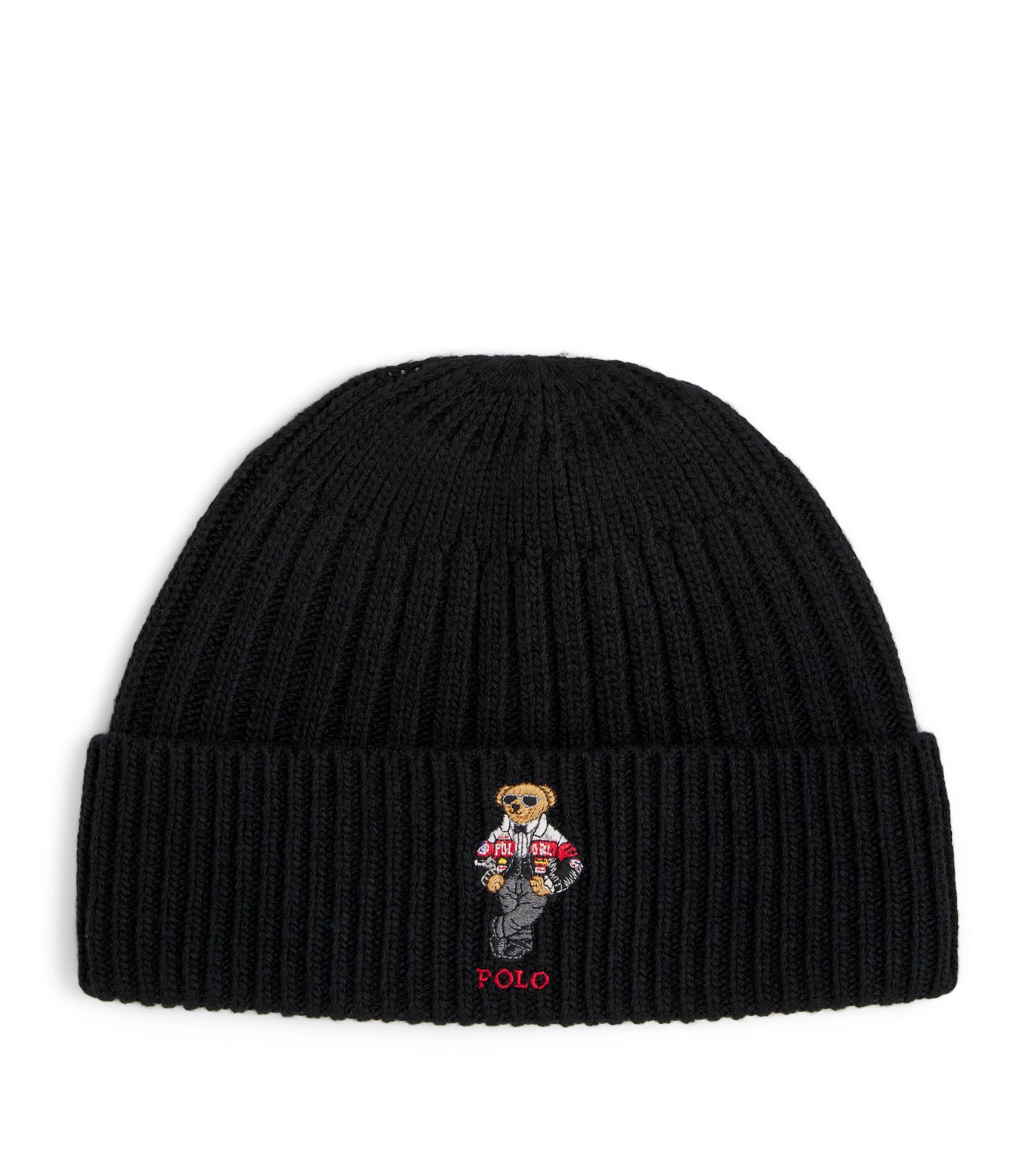 Polo Ralph Lauren Ribbed Polo Bear Beanie Polo Black