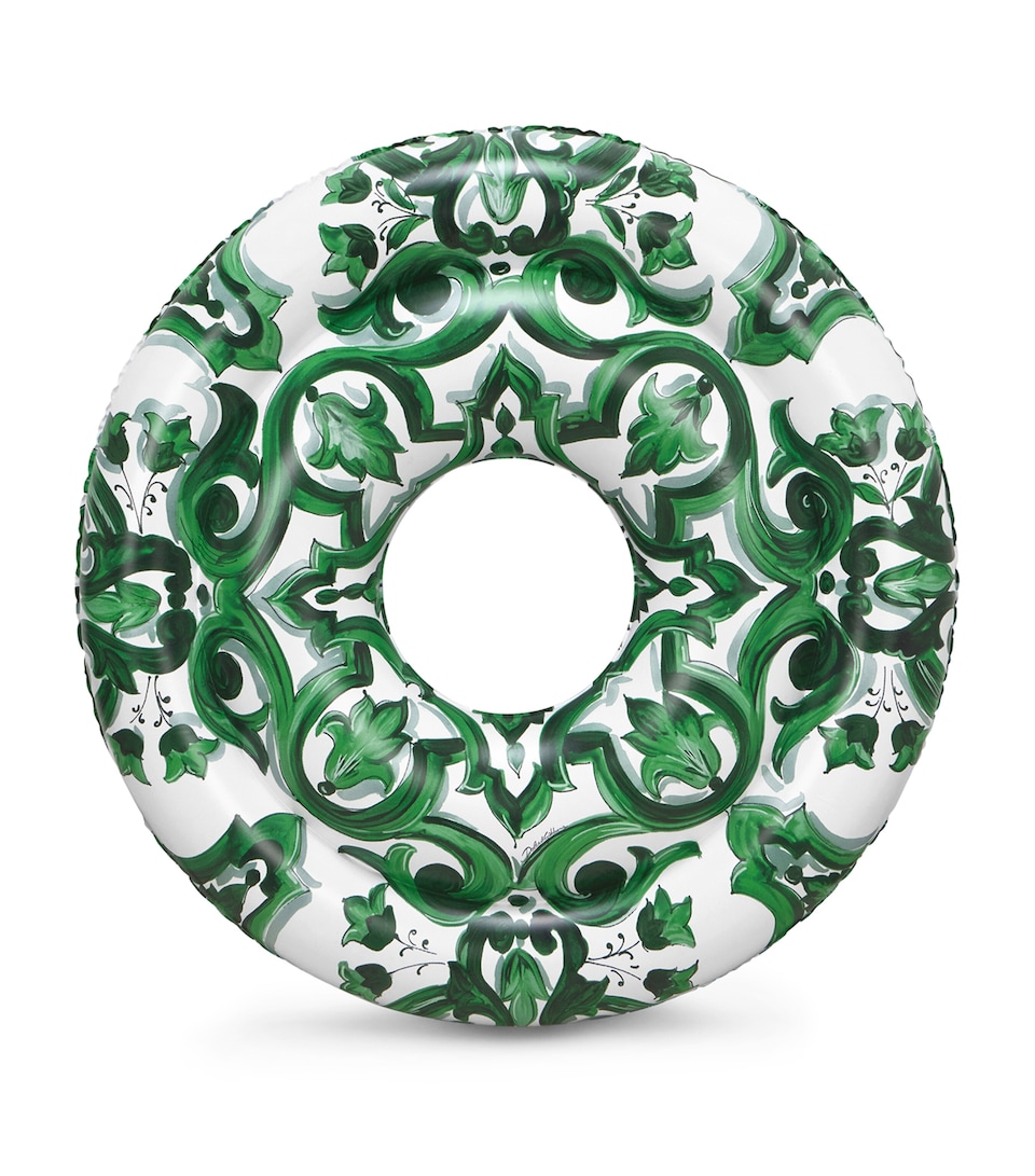 Dolce&Gabbana Casa Verde Maiolica Inflatable Pool Ring (130cm) Verde Maiolica