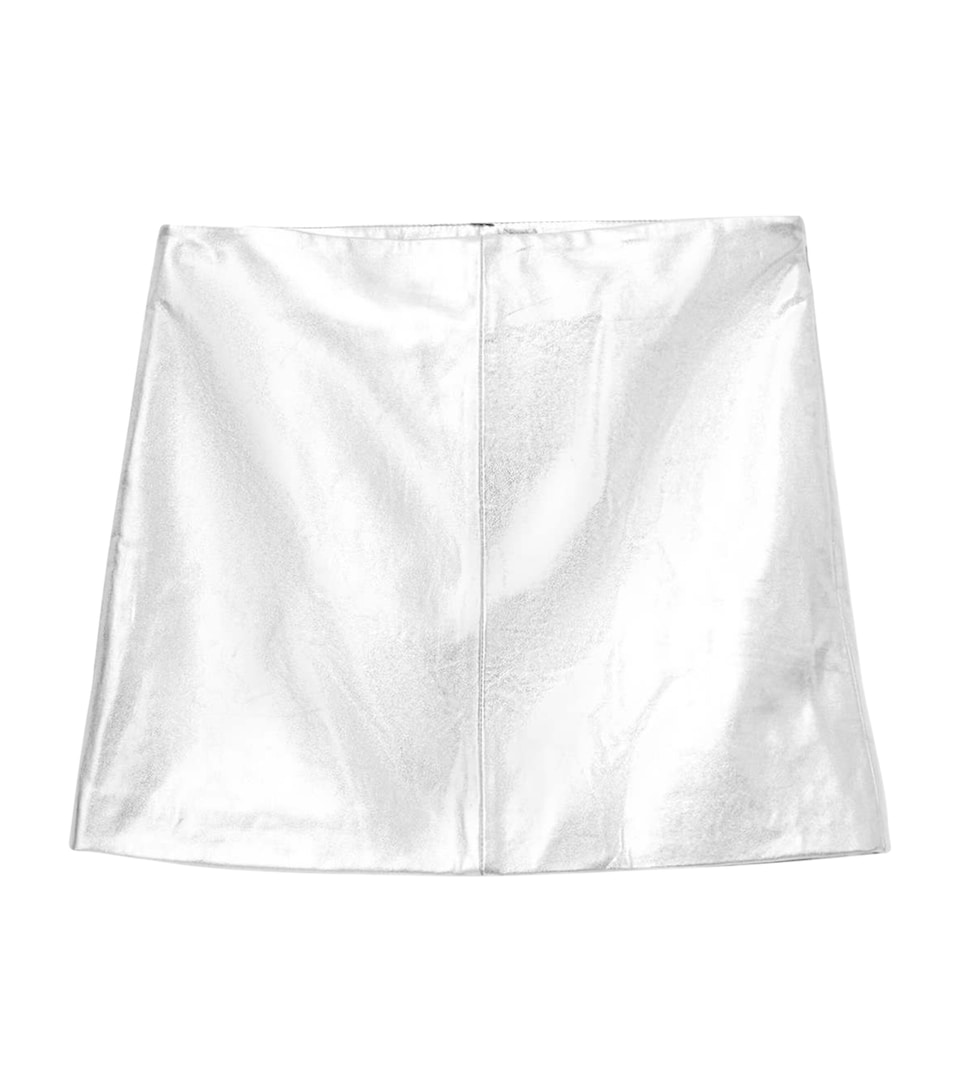 Metallic Leather Renai Mini Skirt