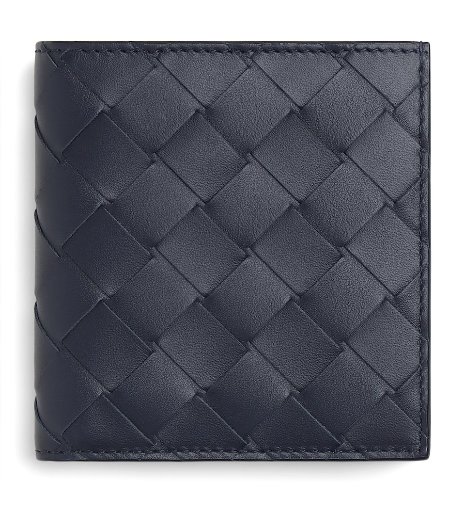 Slim Leather Intrecciato Bifold Wallet