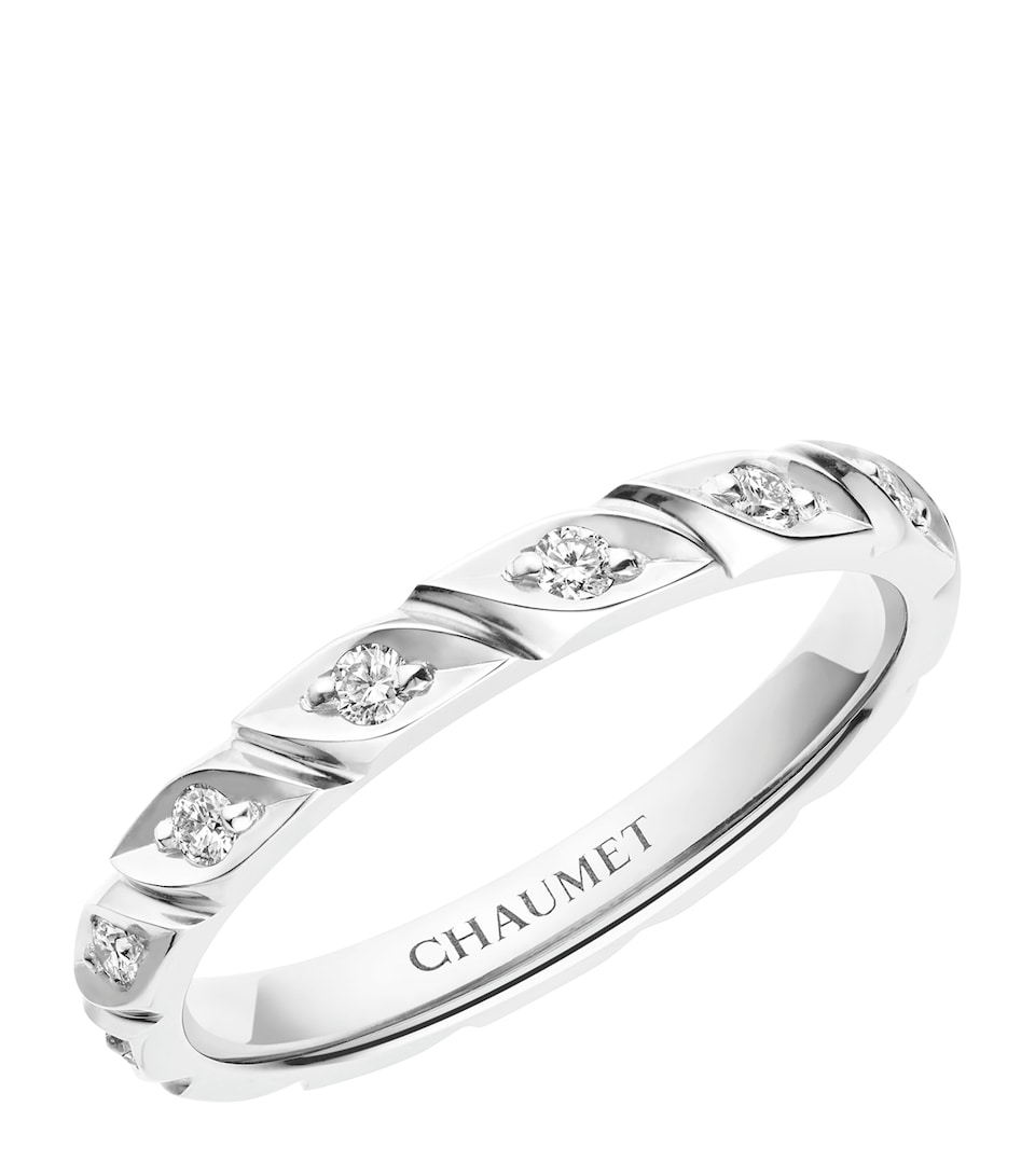Platinum and Diamond Torsade de Chaumet Wedding Band