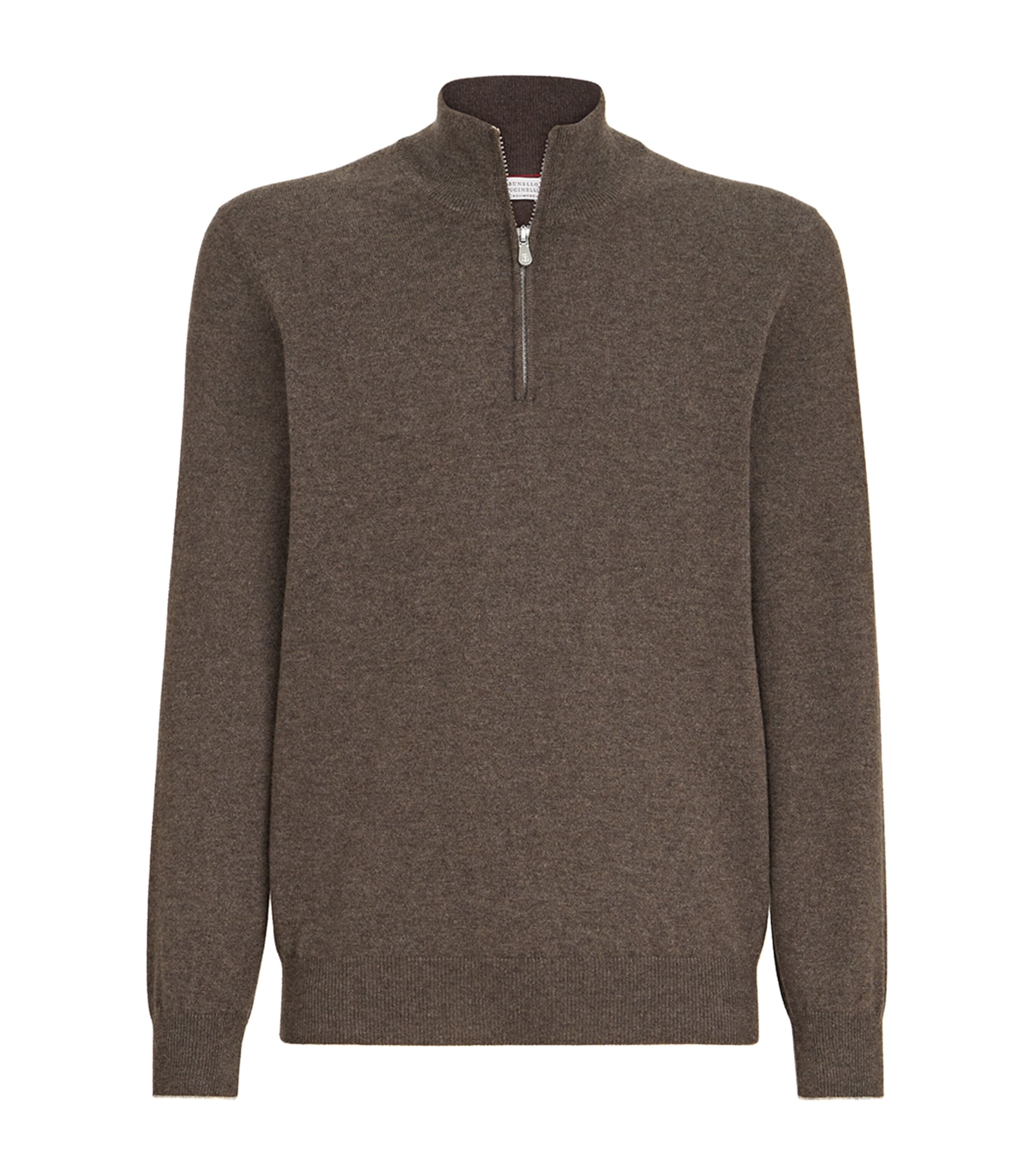Brunello Cucinelli Mens Cashmere Quarter-Zip Sweater