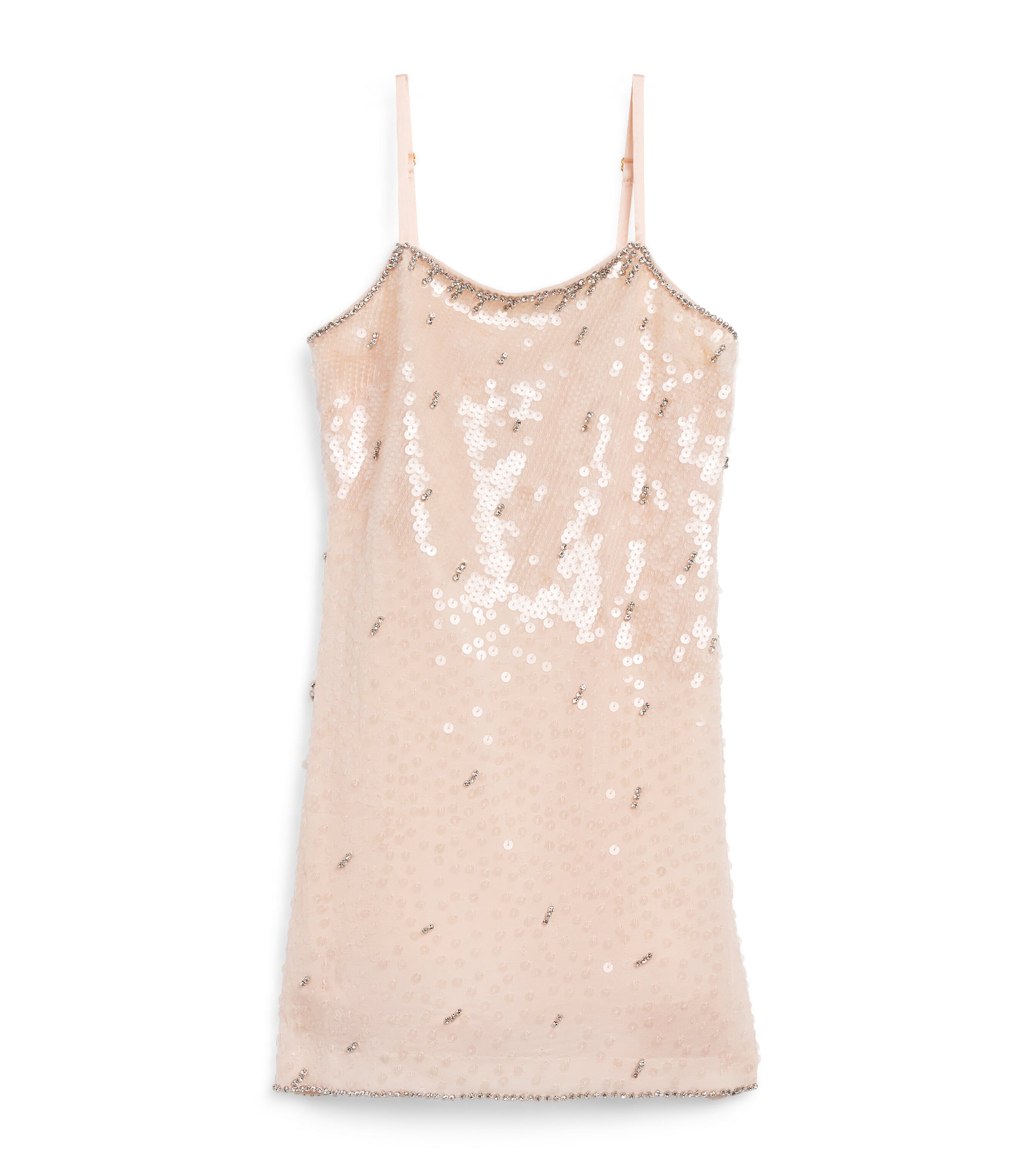 LoveShackFancy Sequin Velin Dress (7-14 Years) Shmpeshimmer Peche