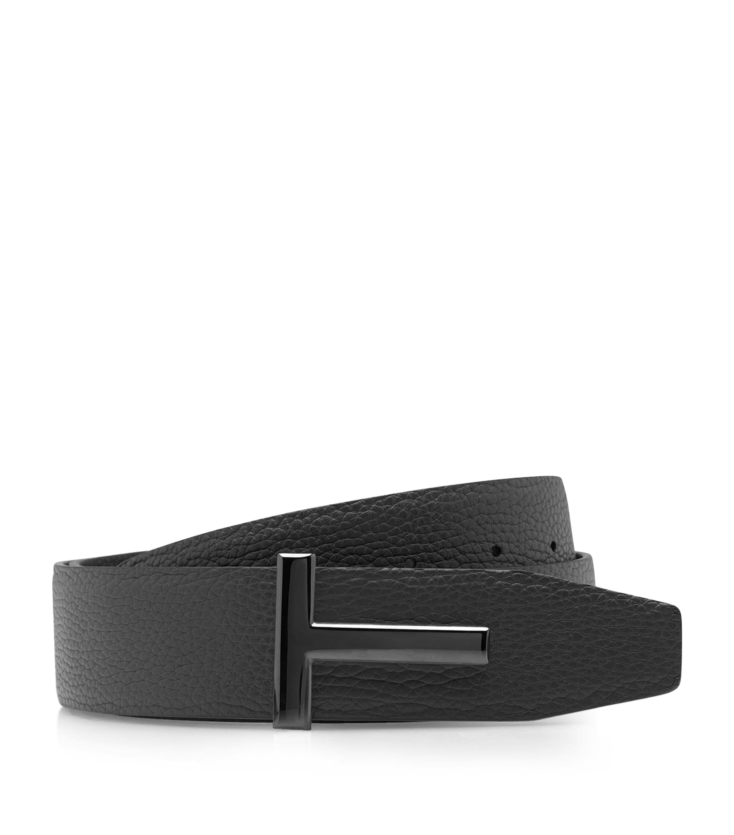 Leather Reversible T Icon Belt