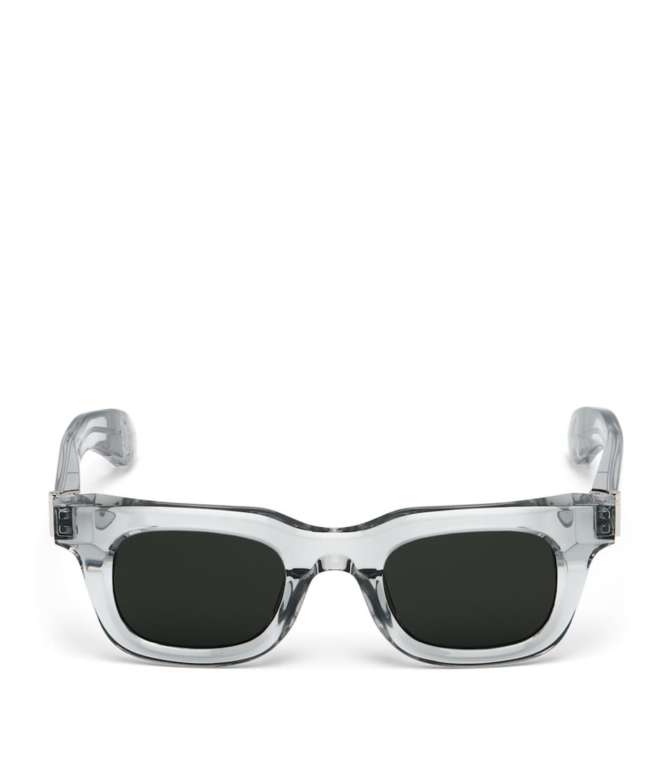 Skull-Detail Square Sunglasses
