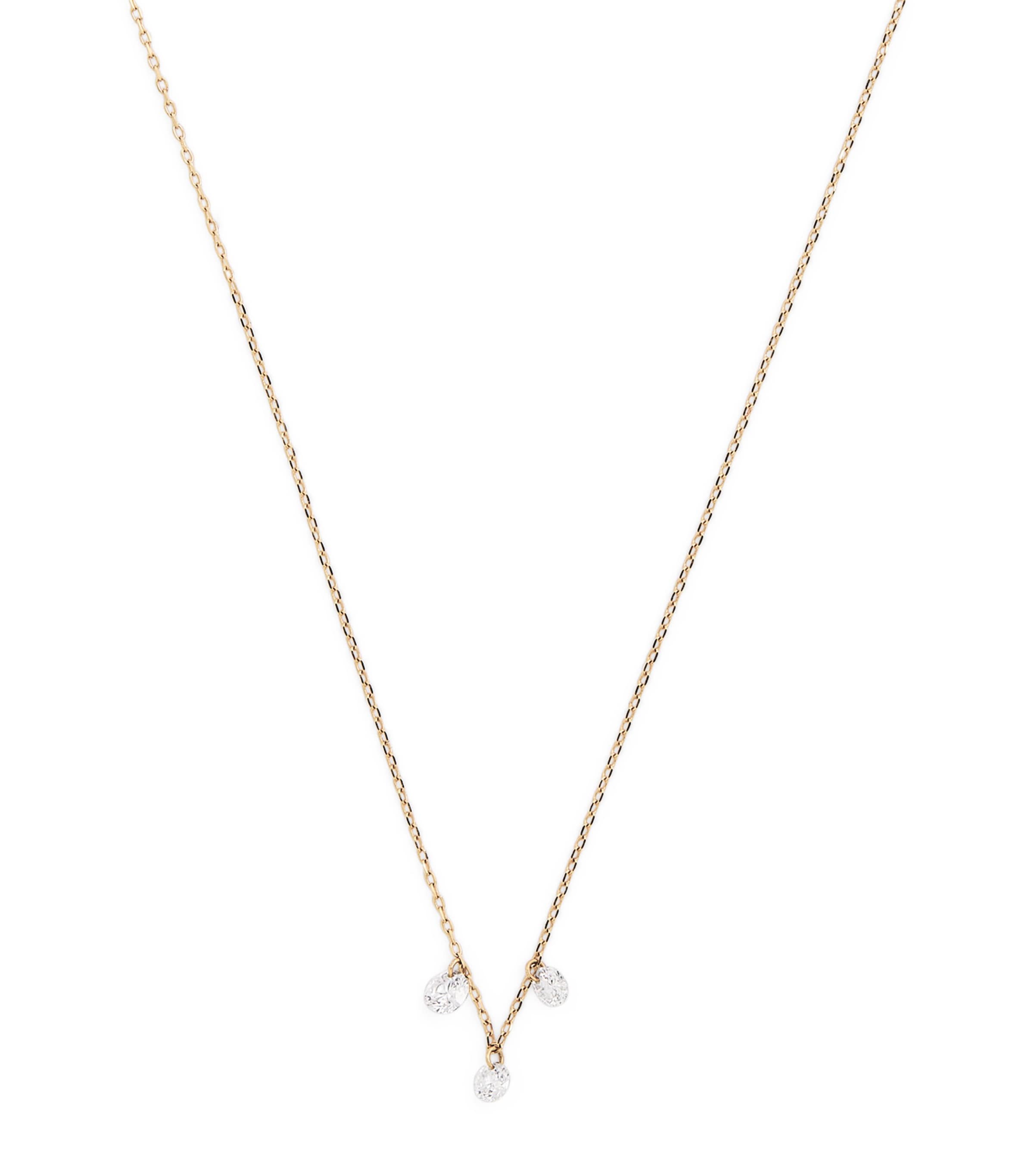 Yellow Gold and Diamond 3-Stone Danaé Necklace