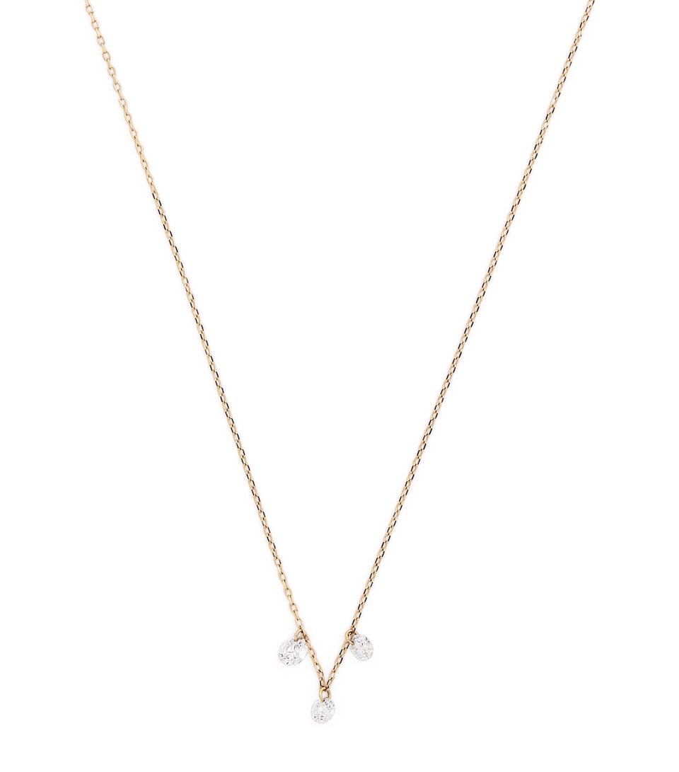Yellow Gold and Diamond 3-Stone Danaé Necklace