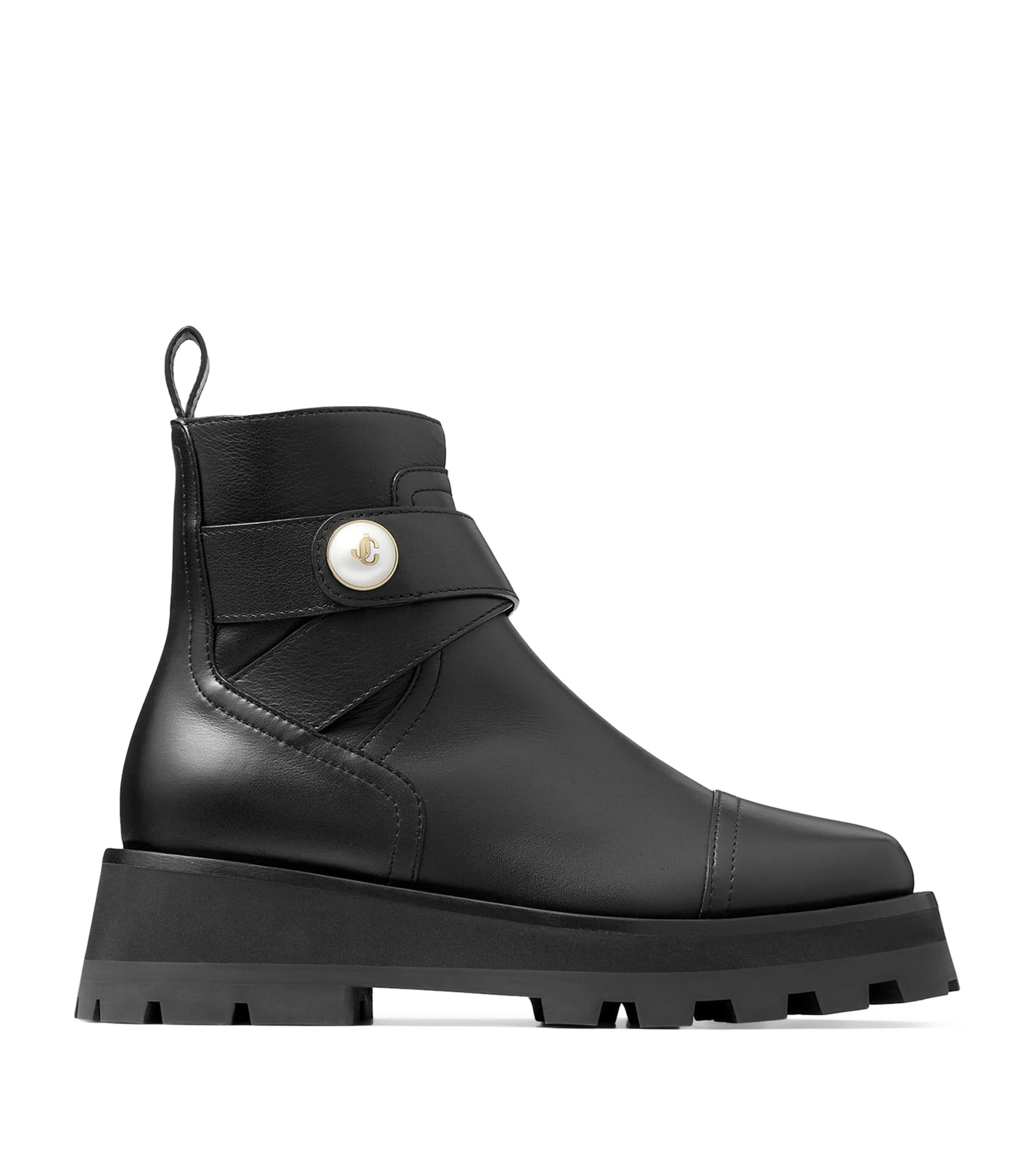 Jimmy Choo Meena Leather Ankle Boots Black