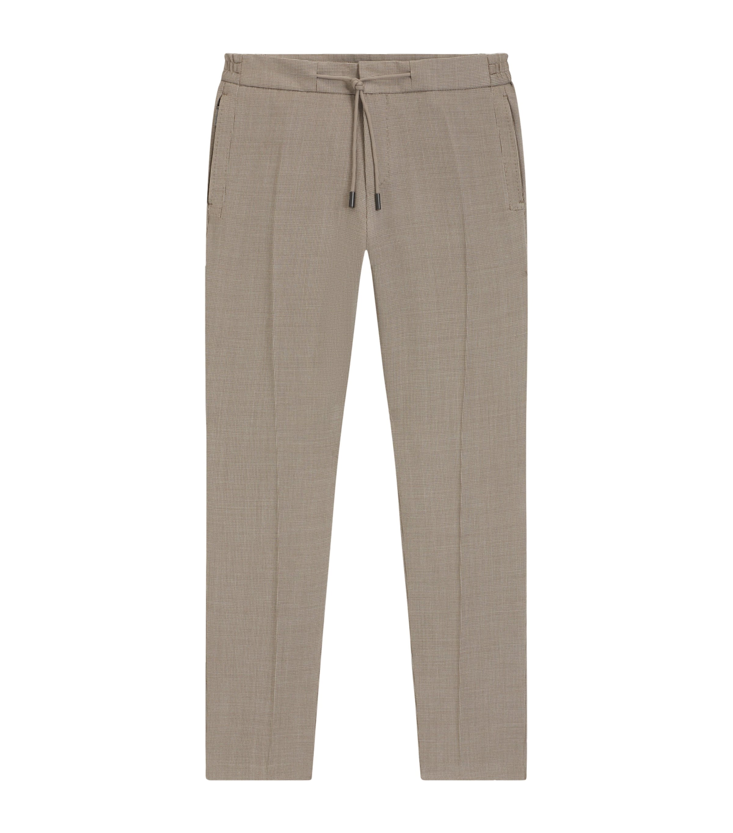Virgin Wool-Silk Drawstring Trousers
