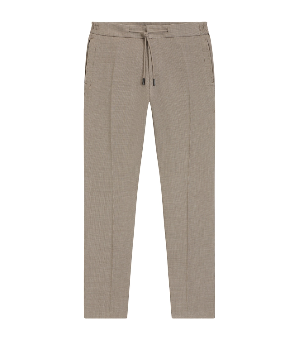 Virgin Wool-Silk Drawstring Trousers