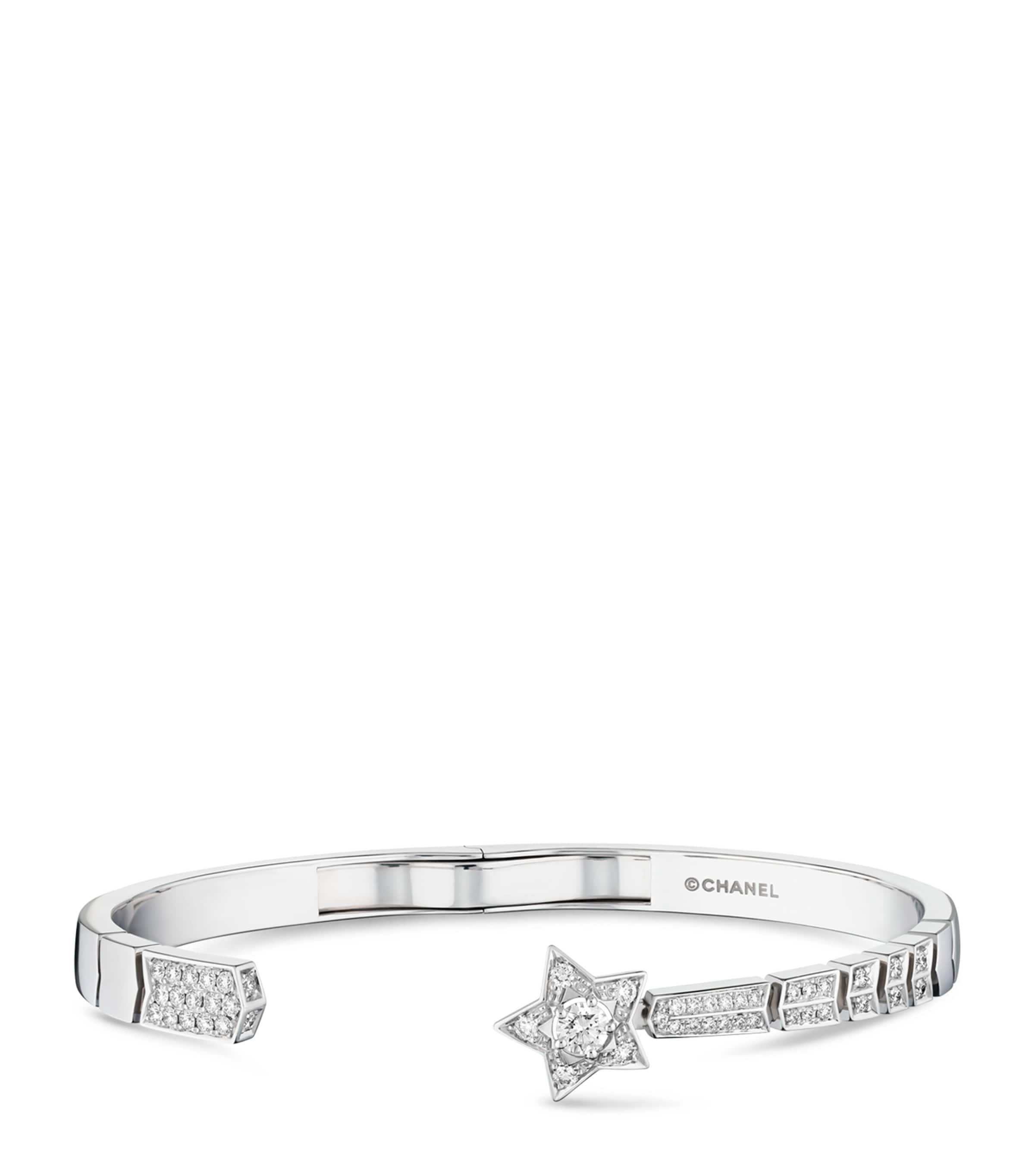 White Gold and Diamond Comète Chevron Bracelet