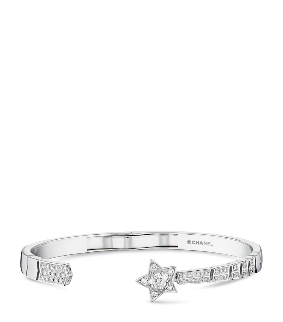White Gold and Diamond Comète Chevron Bracelet