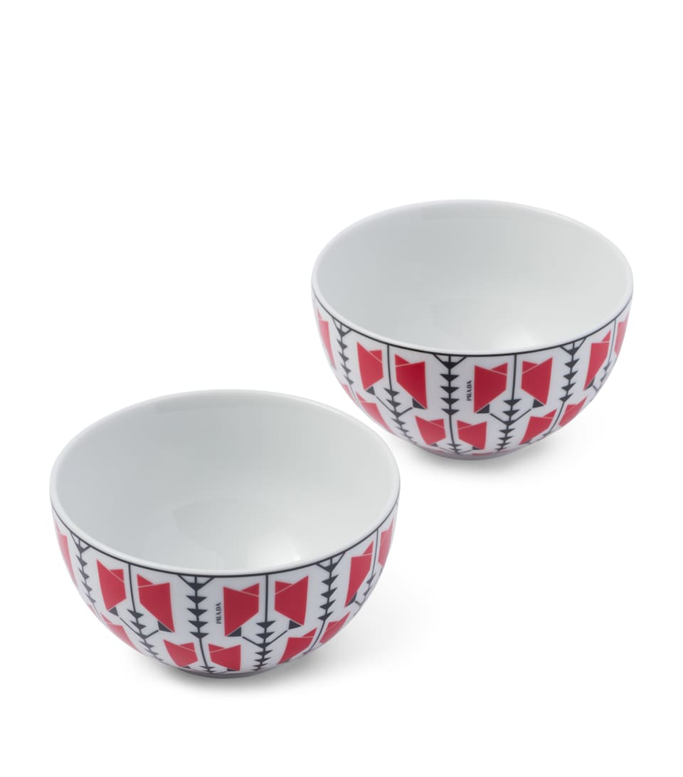 Prada Set of 2 Vienna Arrows Cereal Bowls (12cm)