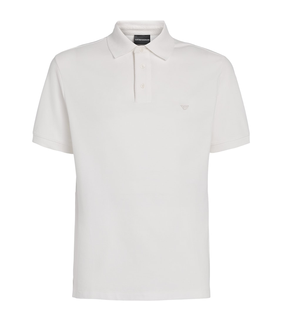 Emporio Armani Mens Cotton Logo Polo Shirt