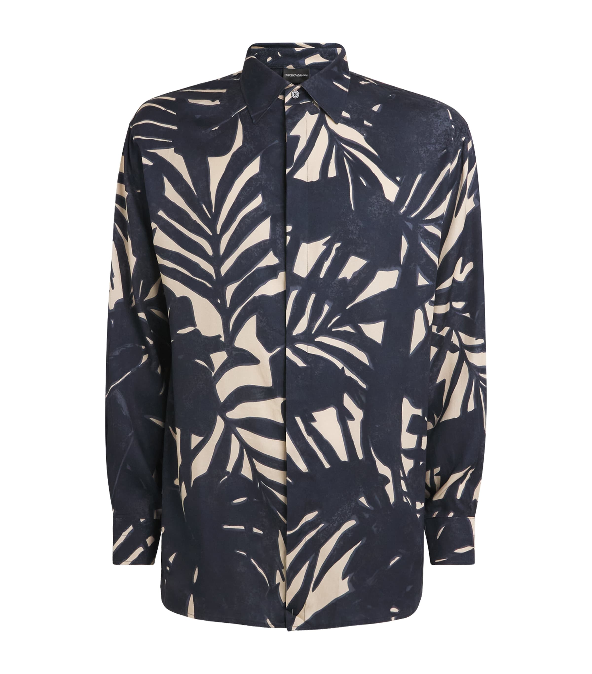 Emporio Armani Mens Printed Long-Sleeve Shirt