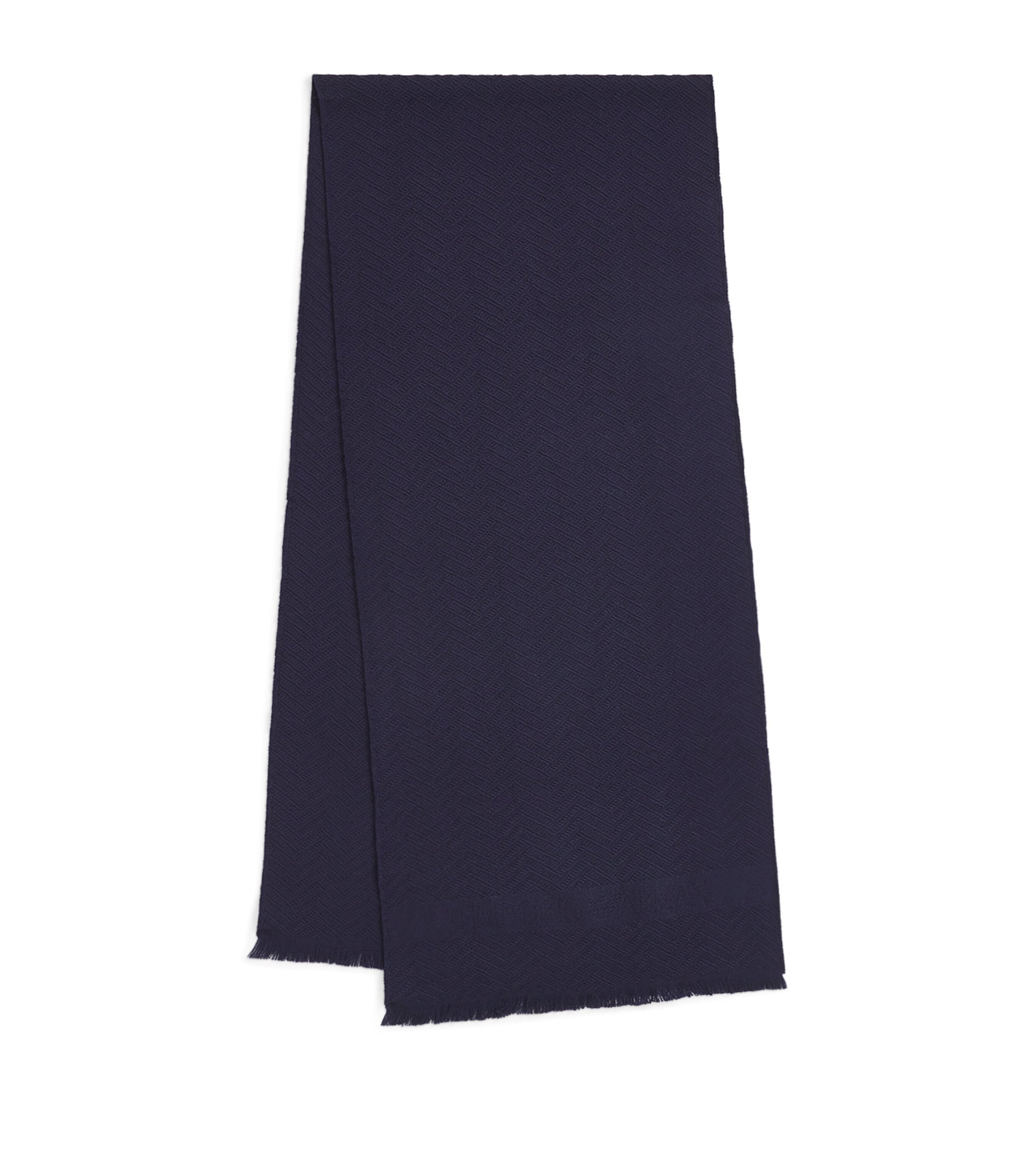 Wool Jacquard Chevron Scarf