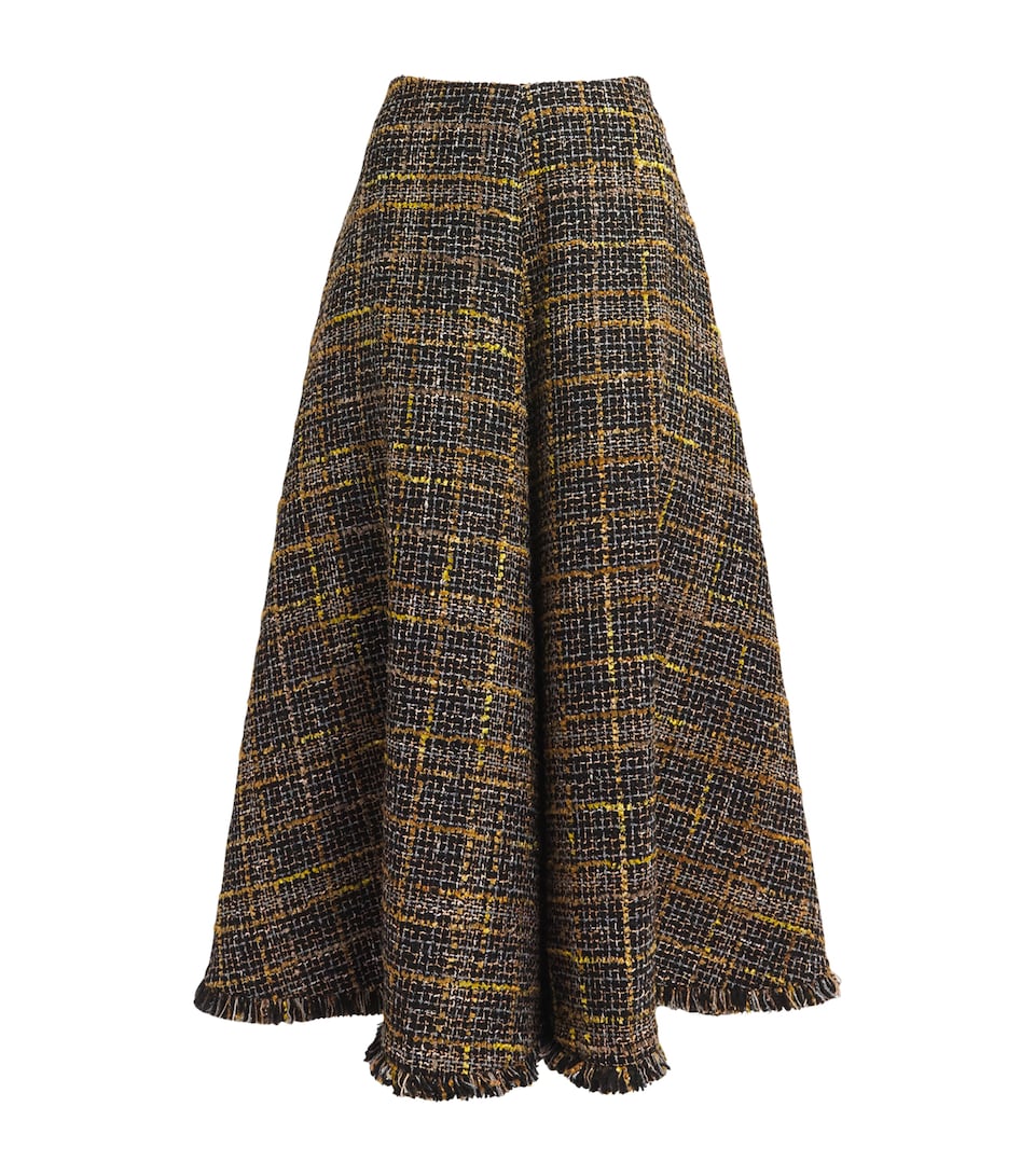 Altuzarra Womens Tweed Varda Midi Skirt Black