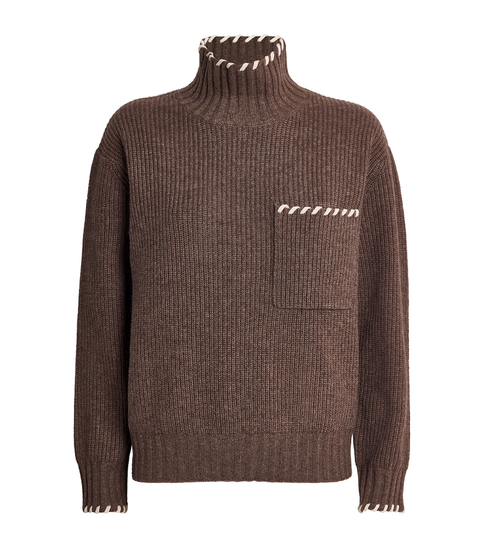Wool-Yak High-Neck Sweater