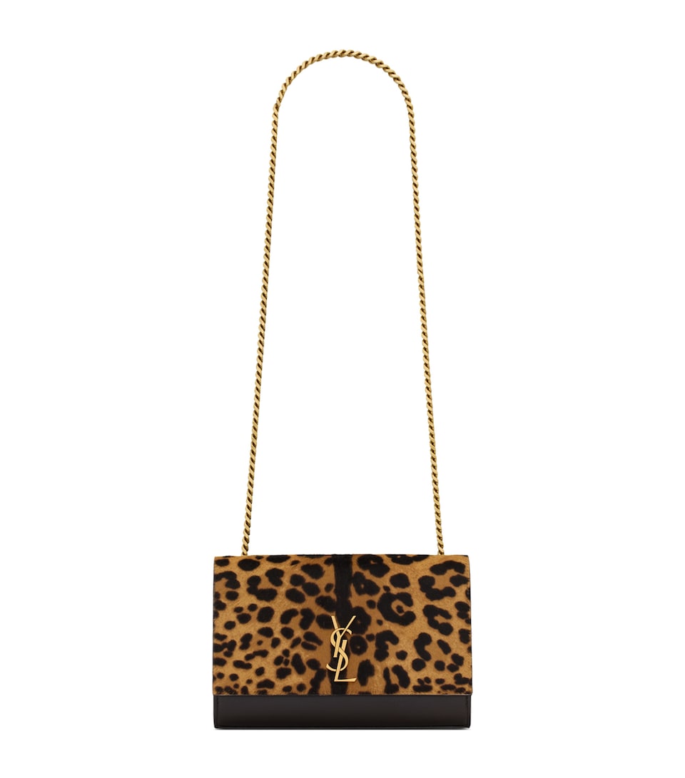Saint Laurent Small Leopard Print Kate Cross-Body Bag