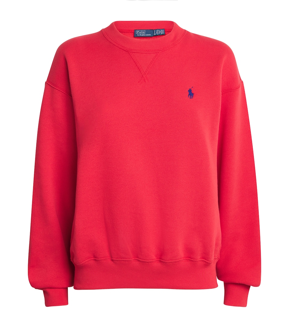 Cotton-Blend Polo Pony Sweatshirt