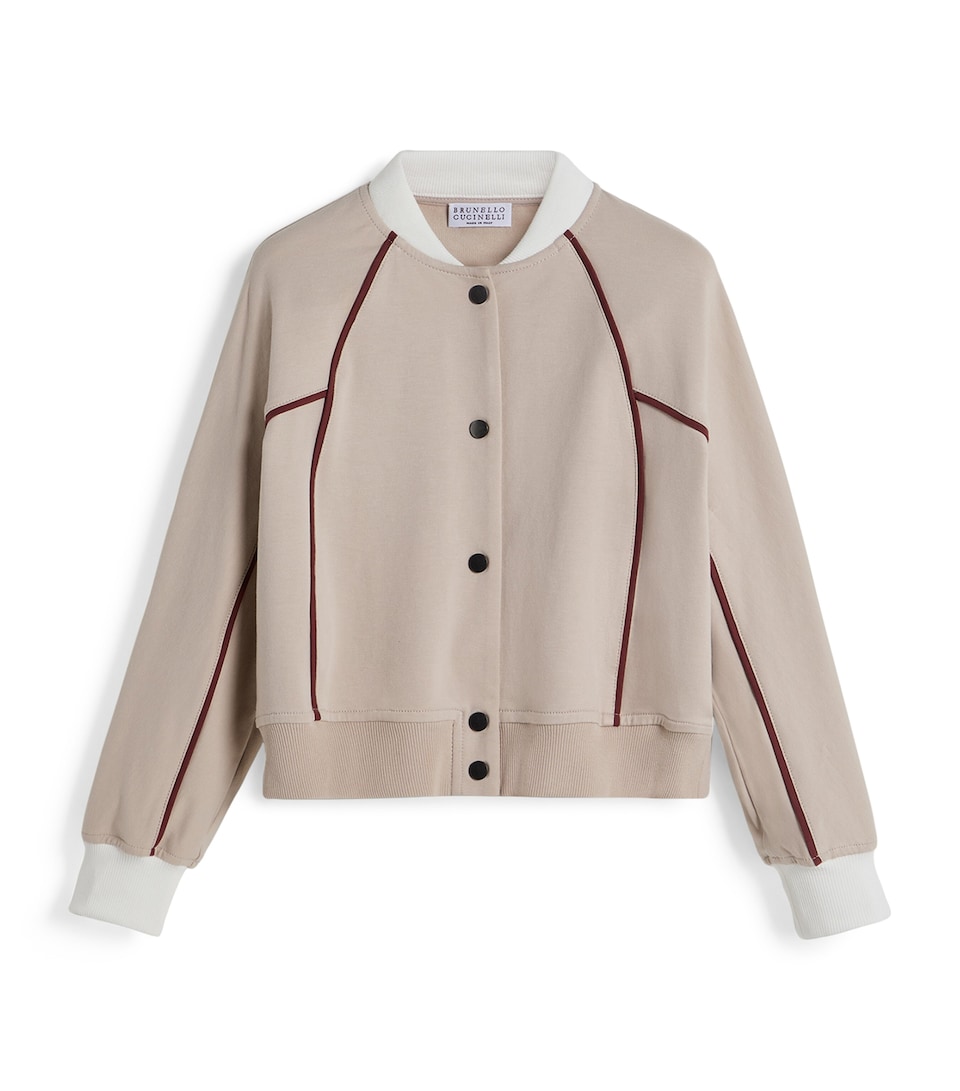 Contrast-Trim Bomber Jacket (4-6 Years)