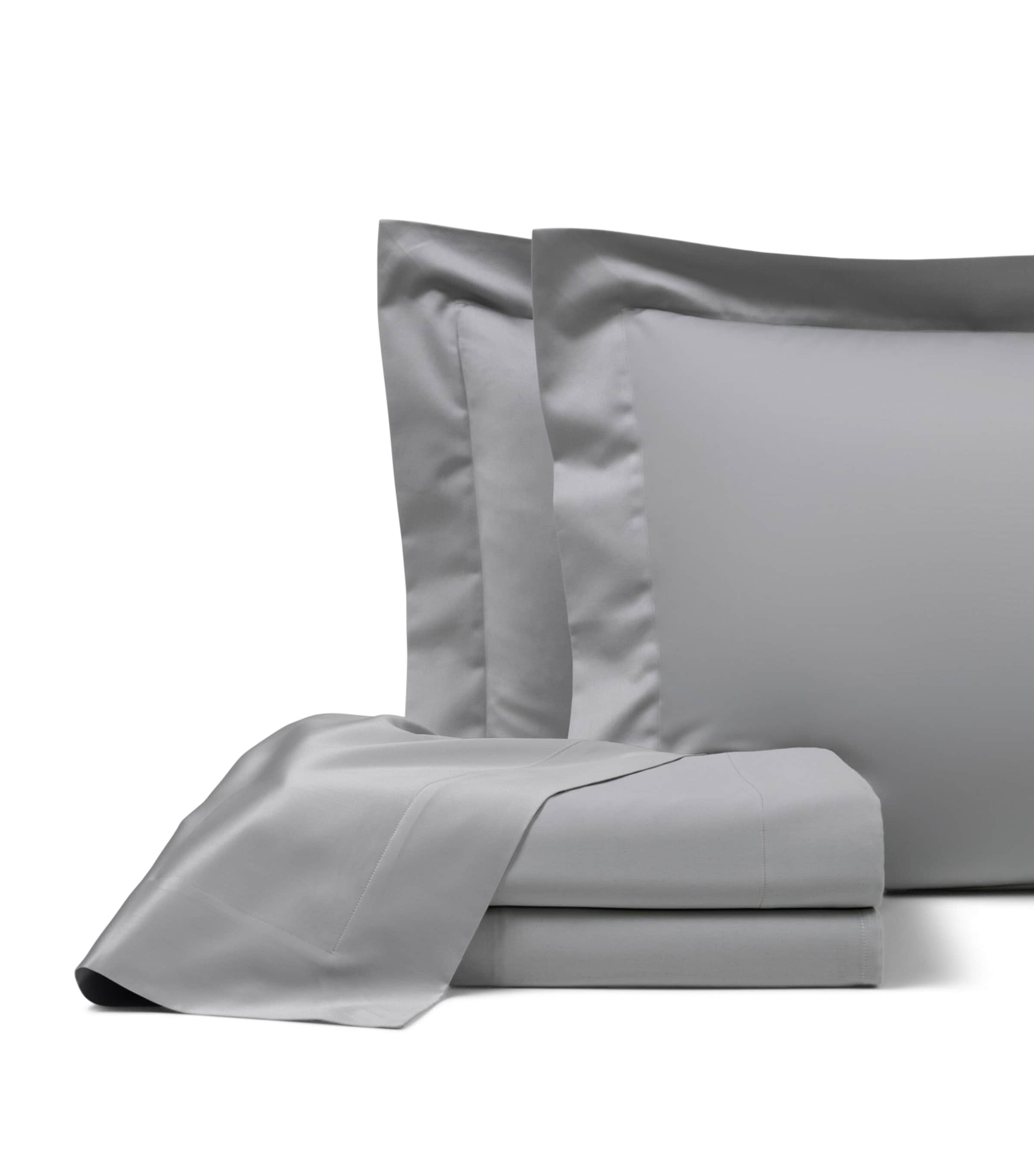 Frette Sateen Leisure Super King Sheet Set (270cm x 320cm) Grey Melange