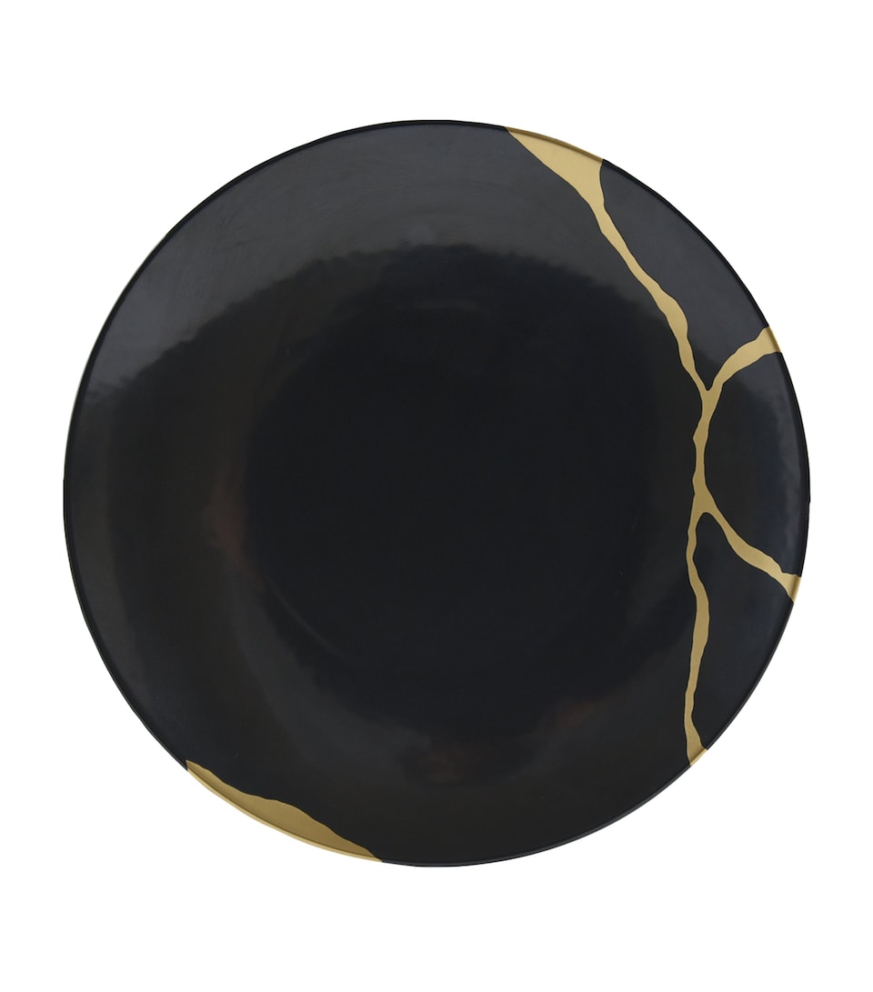Kintsugi Charbon Dessert Plate (21cm)