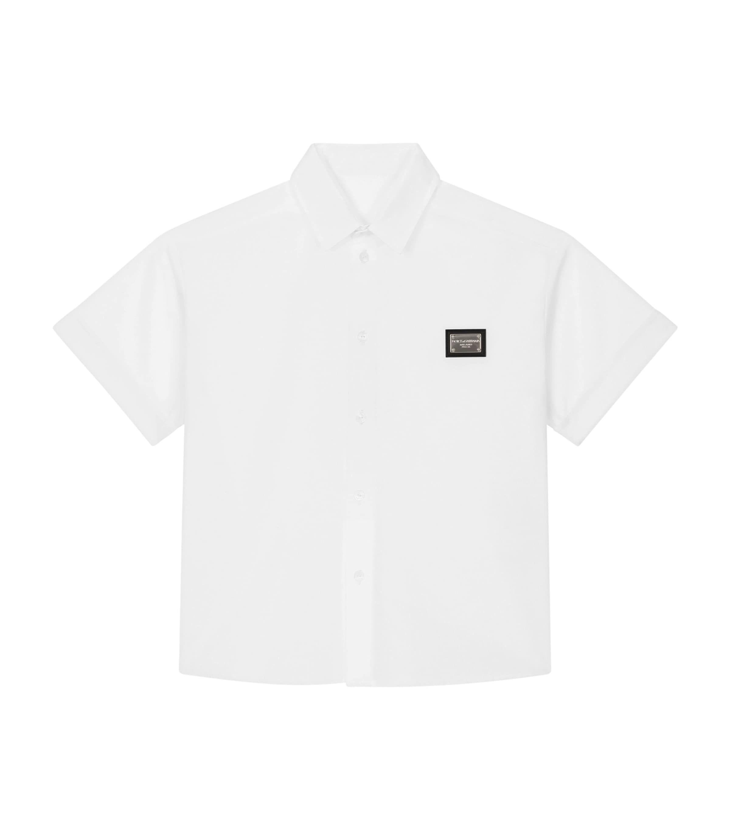 Dolce&Gabbana Kids Short-Sleeve Logo Shirt (2-12 Years) Optical White