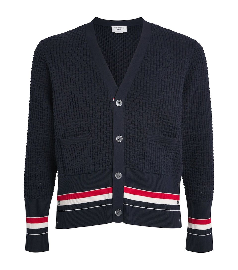 Cotton Ripple-Stitch Cardigan