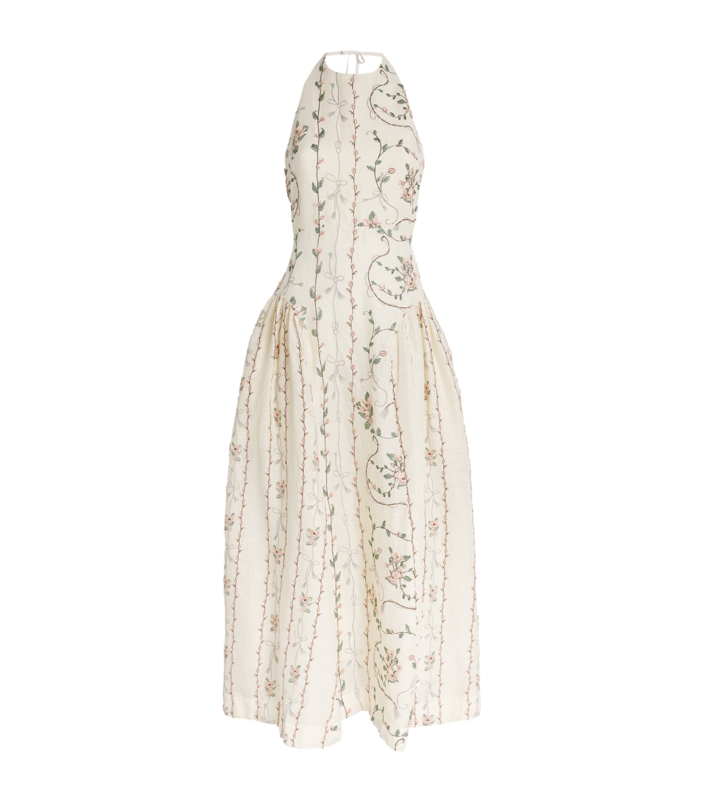 Agua By Agua Bendita Womens Linen Balsa Navegante Midi Dress