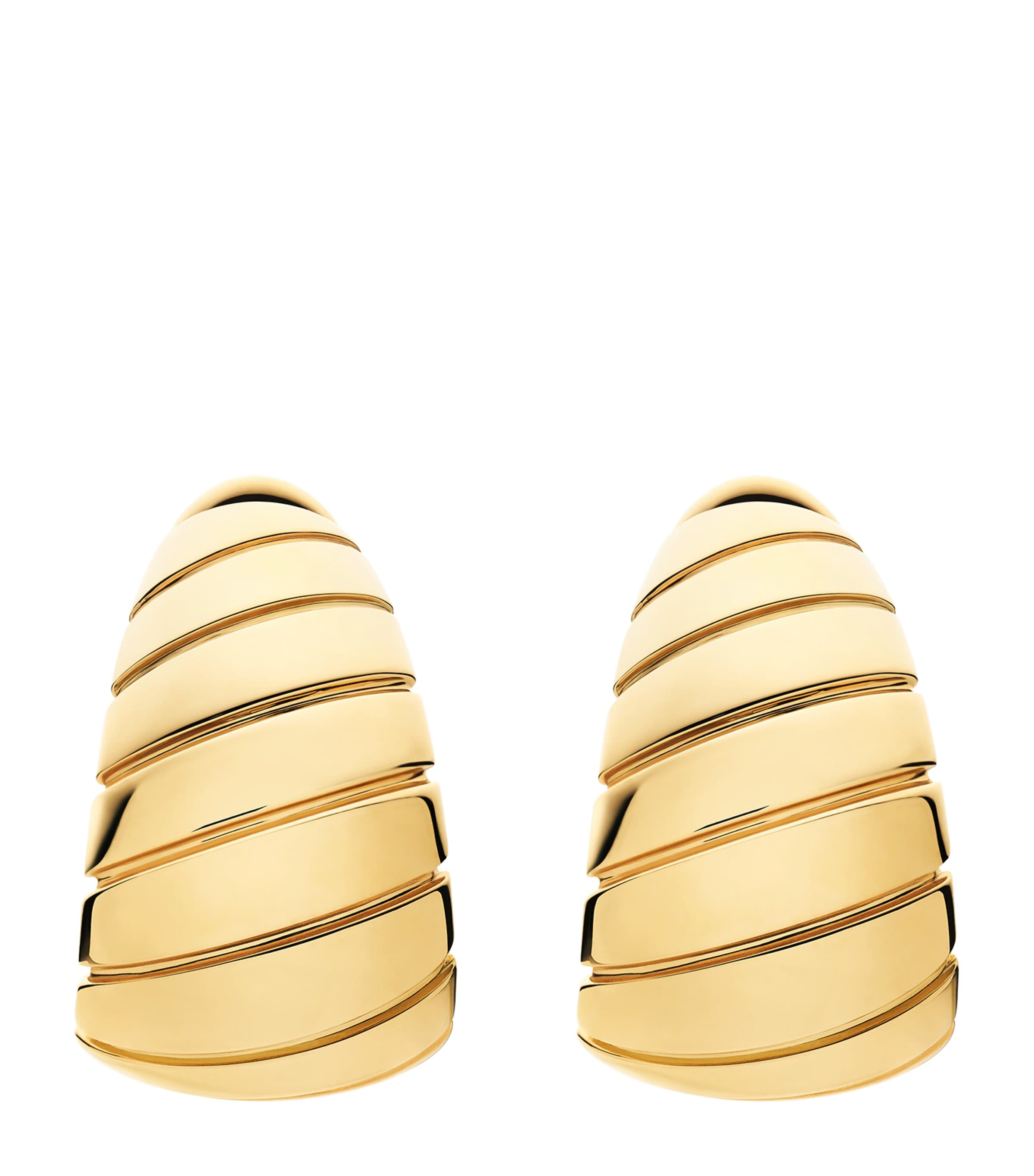 Bvlgari Yellow Gold Tubogas Hoop Earrings Yellow Gold