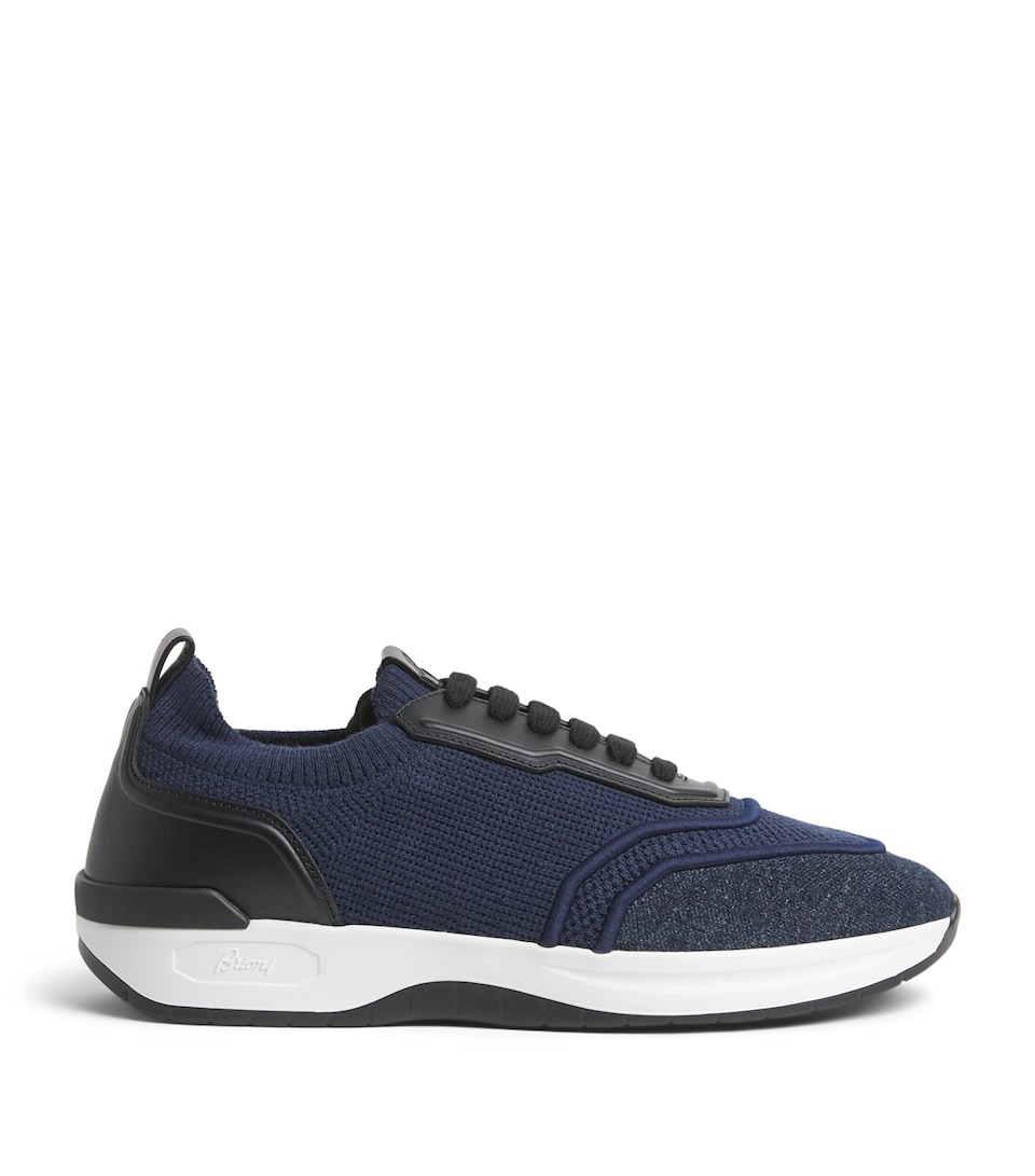 Brioni Linen-Cotton Knitted Sneakers