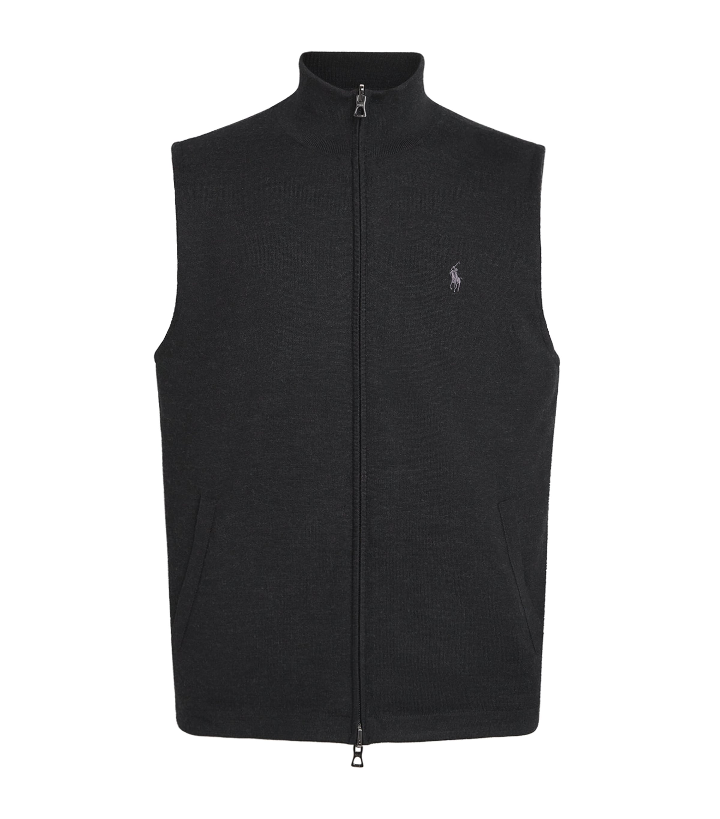 Polo Ralph Lauren Mens Polo Pony Reversible Gilet Charcoal Combo