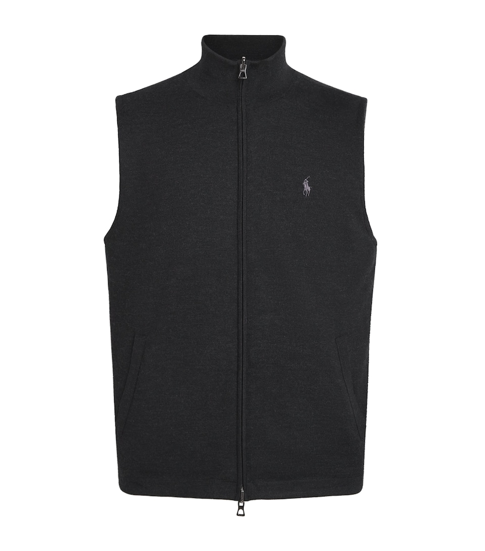 Polo Ralph Lauren Mens Polo Pony Reversible Gilet Charcoal Combo