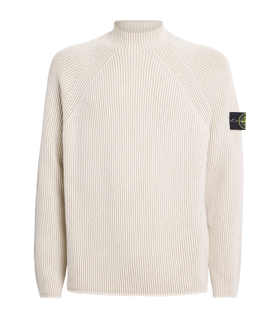 Wool-Blend Ribbed Sweater