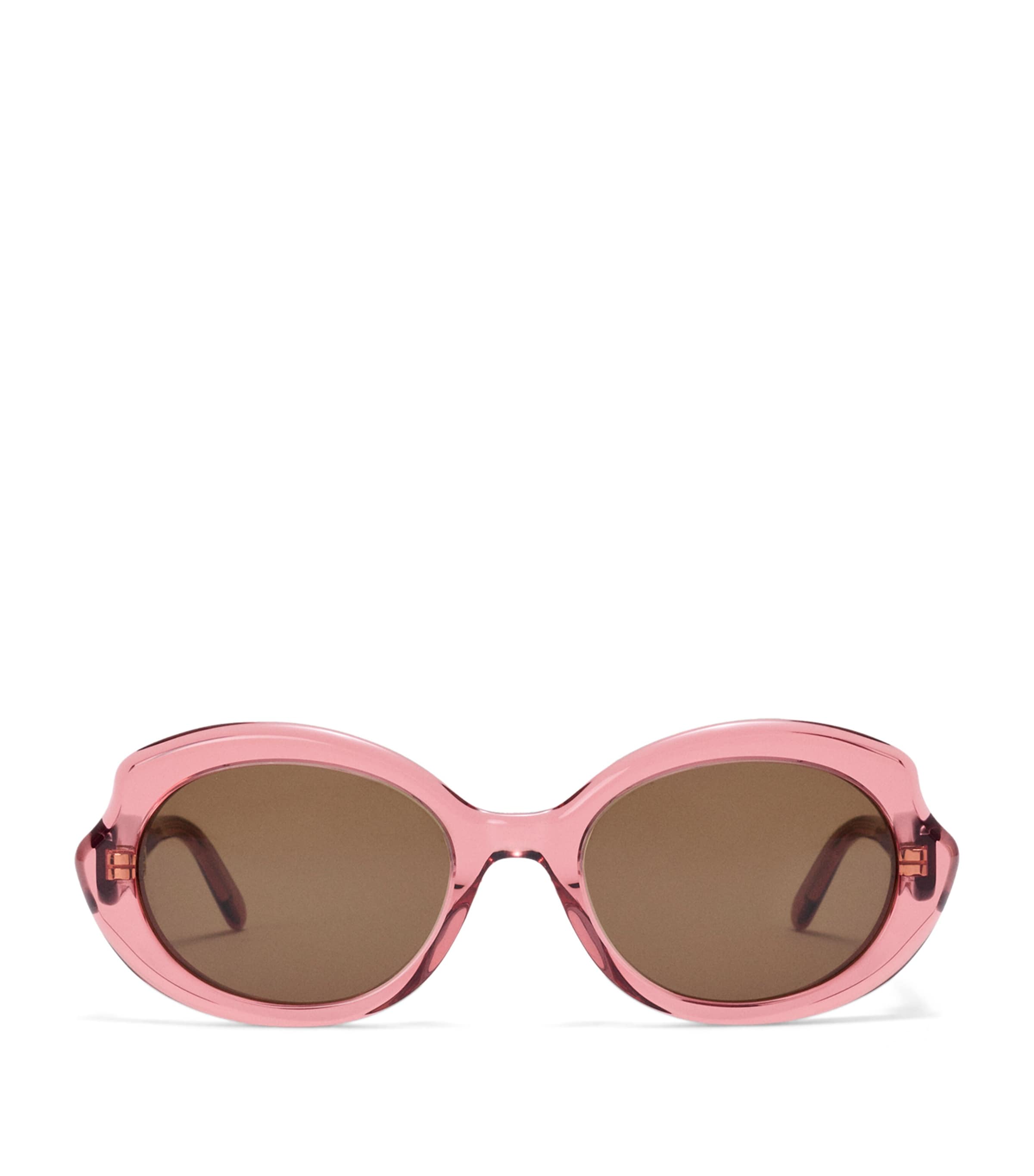 LOEWE Mini Oval Sunglasses Transparent Coral