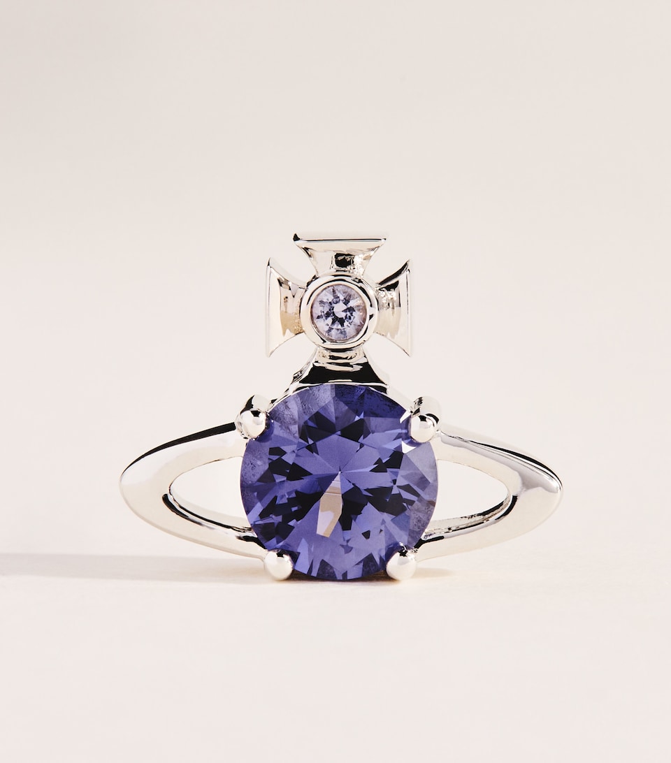 Vivienne Westwood Reina Single Stud Earring Plat/lavender