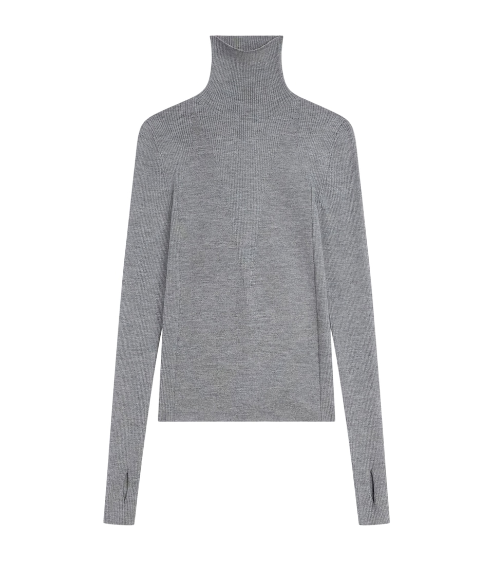 Givenchy Womens Wool-Silk Rollneck Sweater