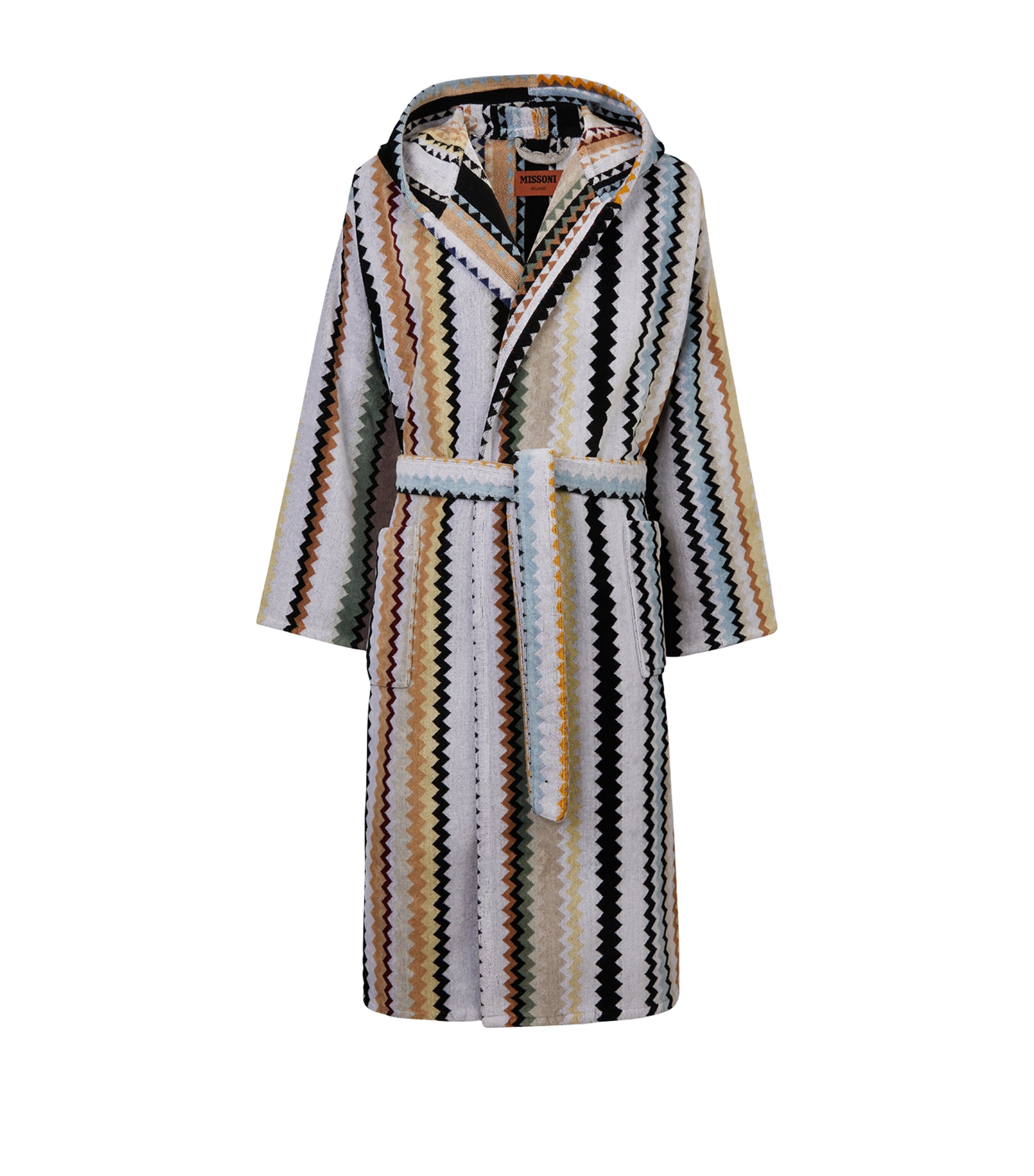 Towelling Zigzag Curt Robe (Extra Large)