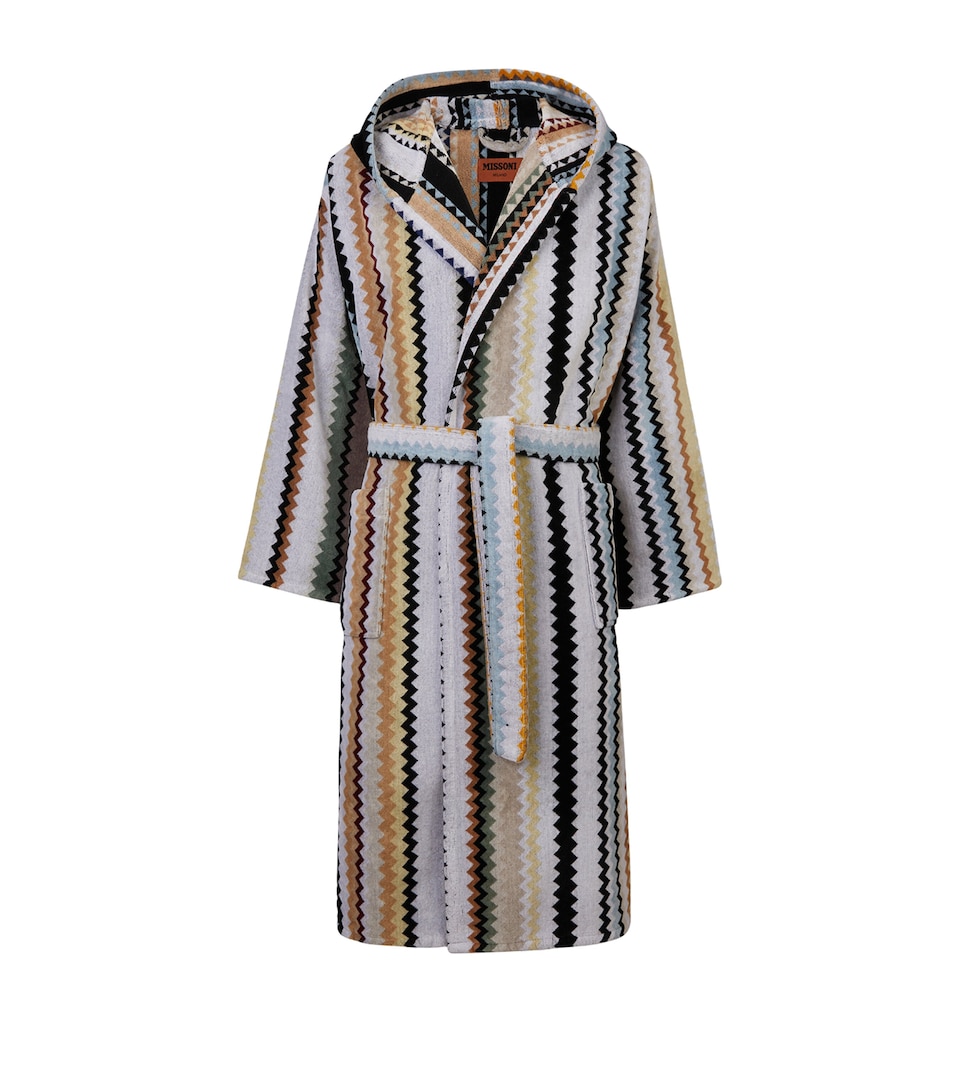 Towelling Zigzag Curt Robe (Extra Large)
