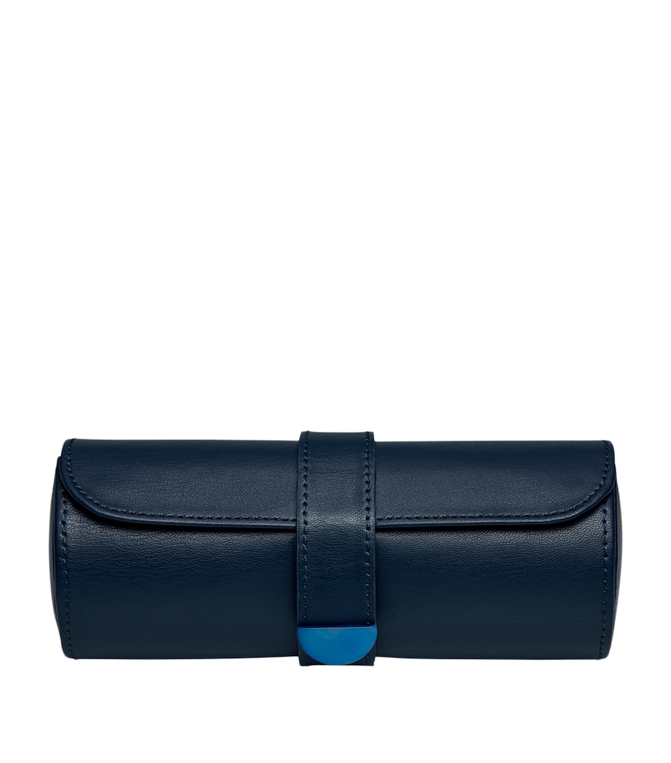 WOLF Vegan Earth Triple Watch Roll Midnight Blue