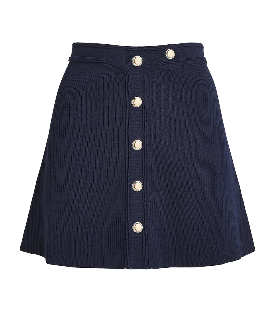 Rib-Knit Mini Skirt