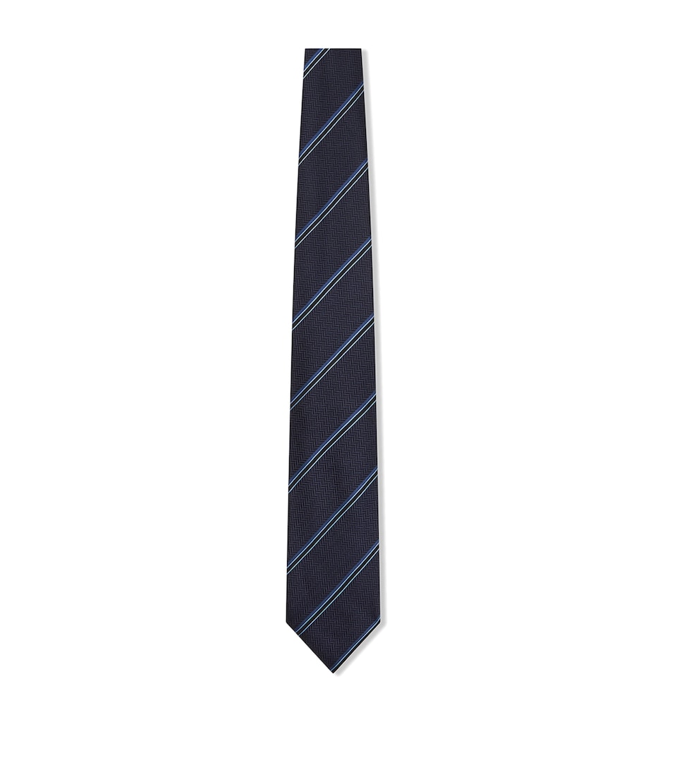 Silk Stripe Jacquard Tie
