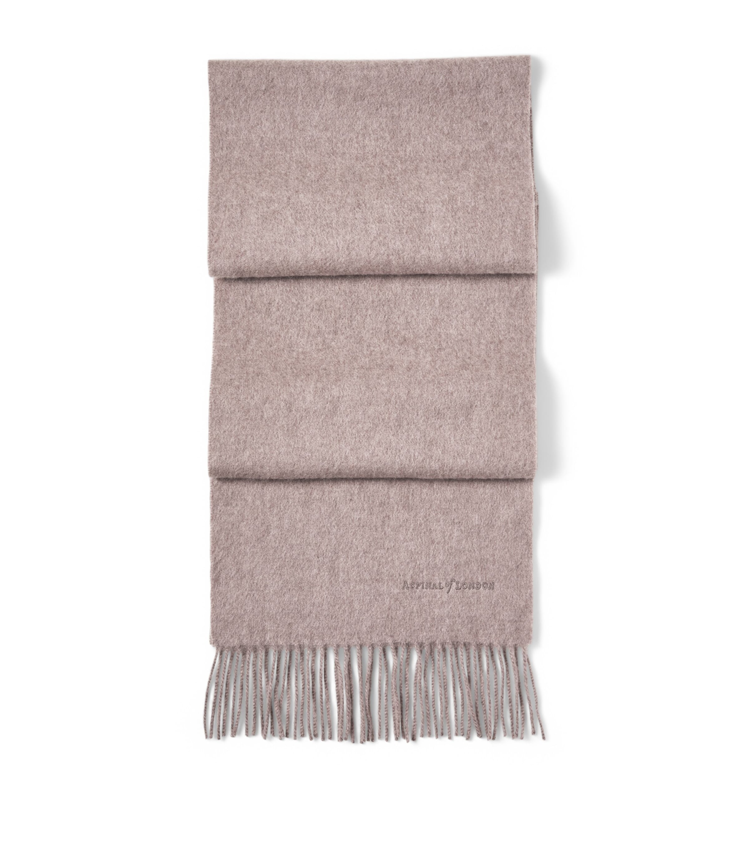 Aspinal Of London Cashmere Lightweight Scarf Latte