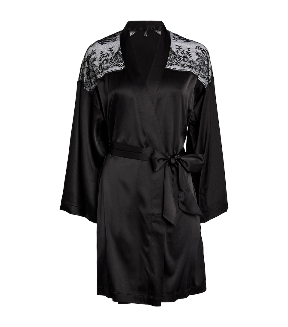 Aubade Womens Midnight Whisper Robe Noir