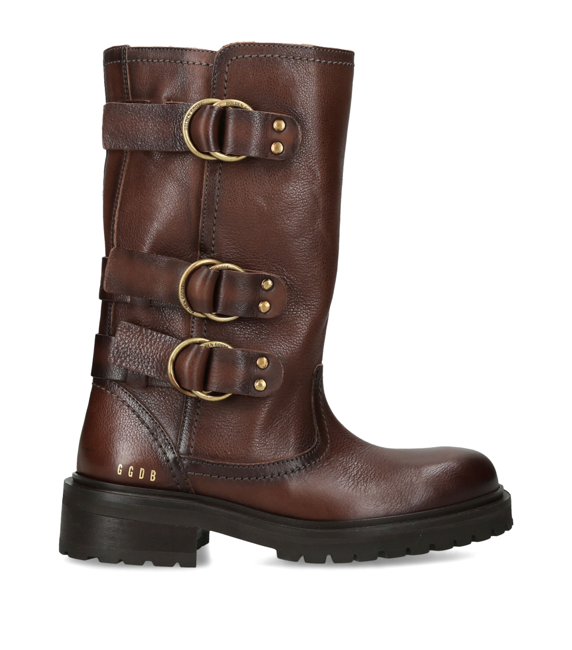 Golden Goose Leather Kurt Ankle Boots 25 Dark Brown