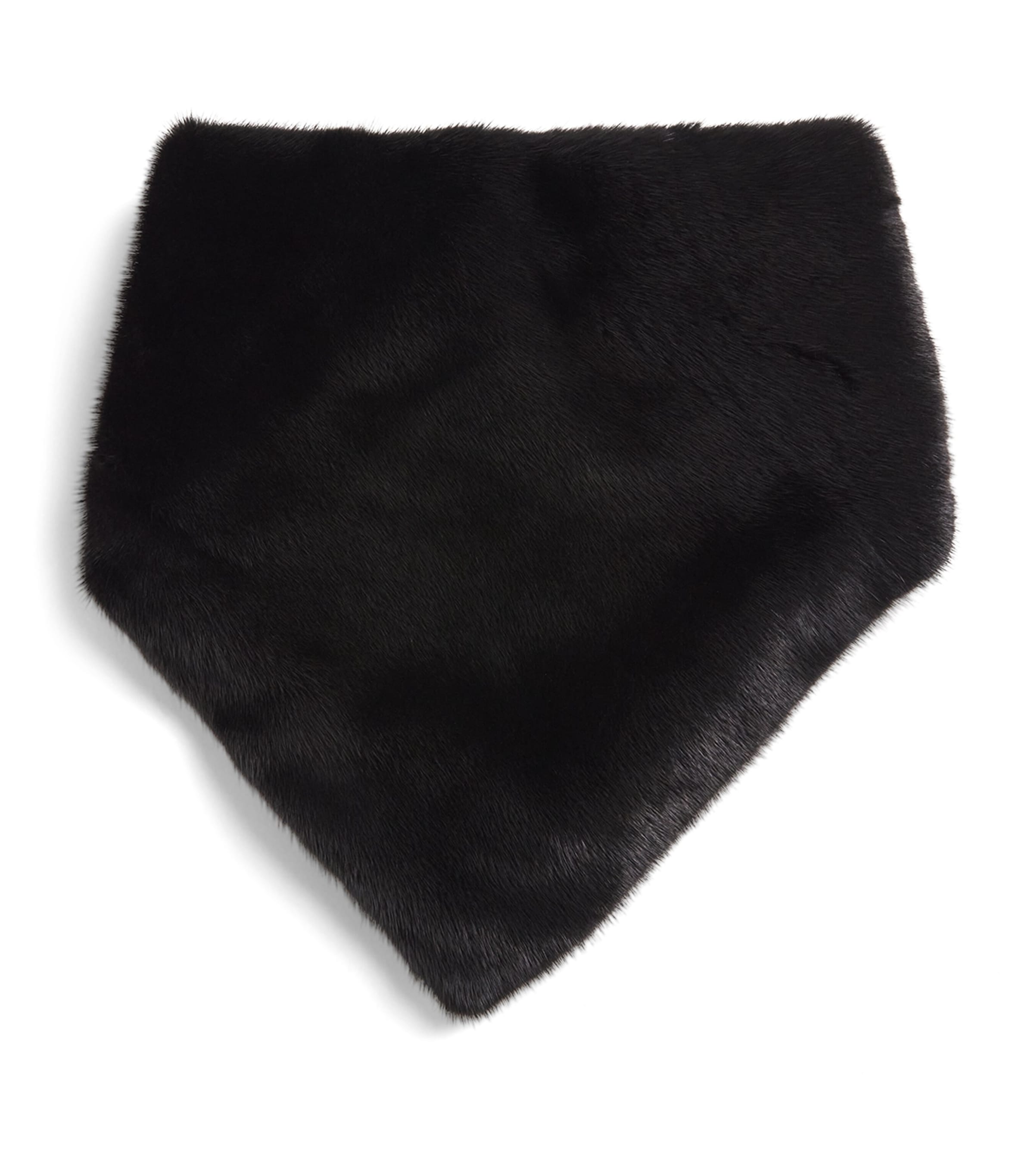 Mink Fur-Leather Bandana