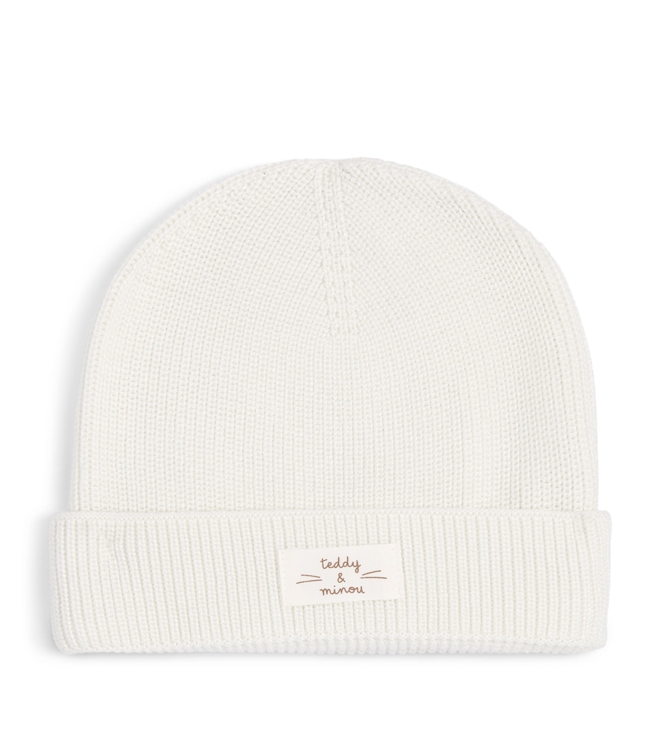 Teddy & Minou Knitted Beanie (1-24 Months) Milk