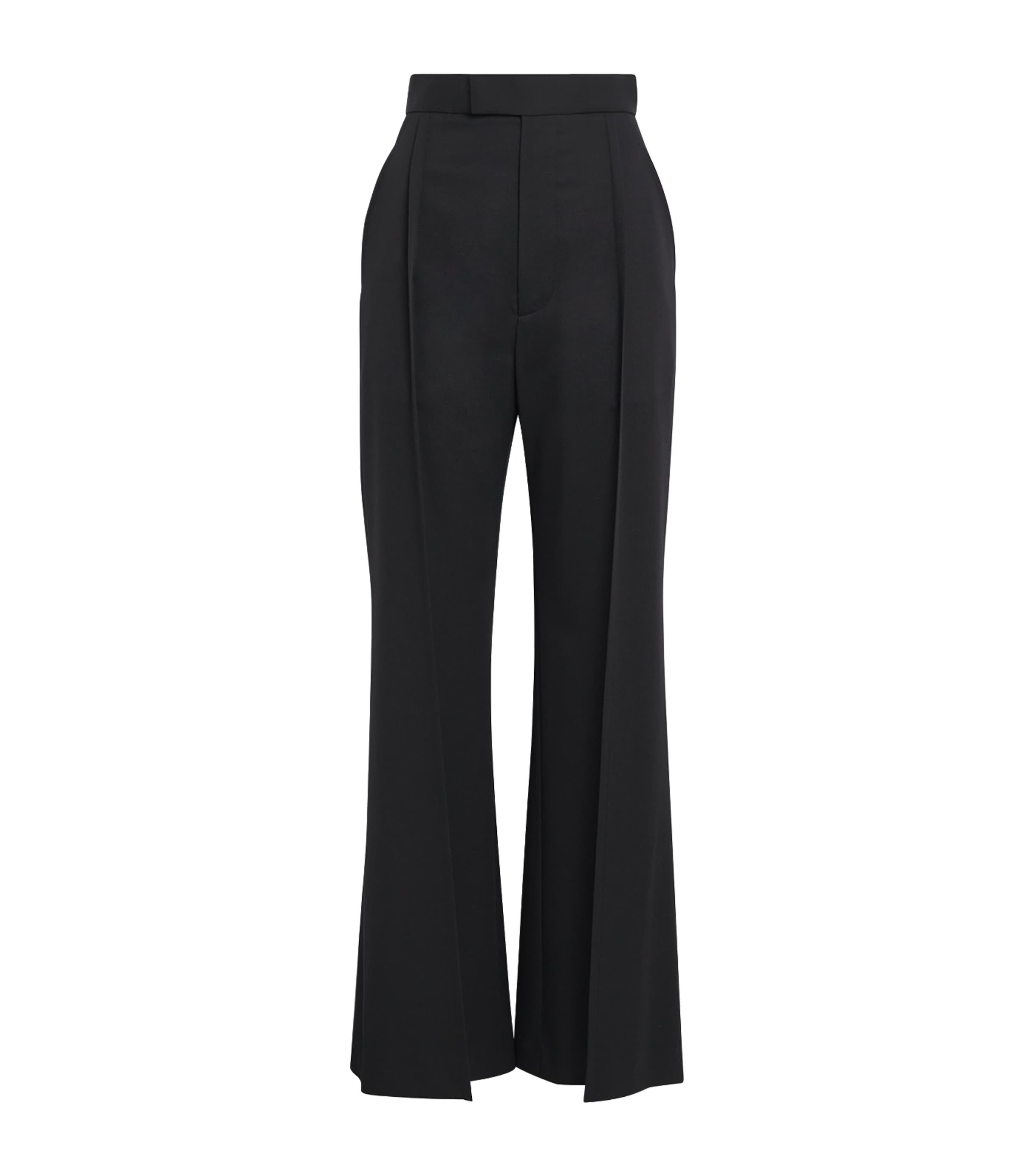 Virgin Wool Wide-Leg Trousers